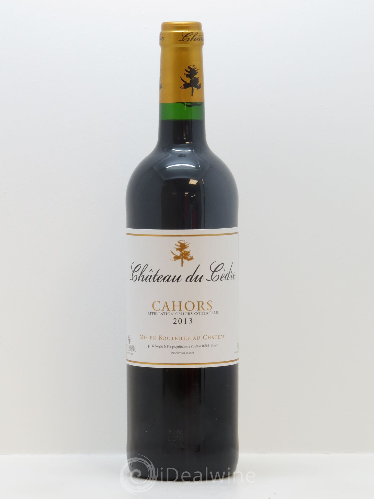 Cahors Château du Cèdre Pascal et Jean-Marc Verhaeghe 2013 - Lot de 1 bouteille - 0