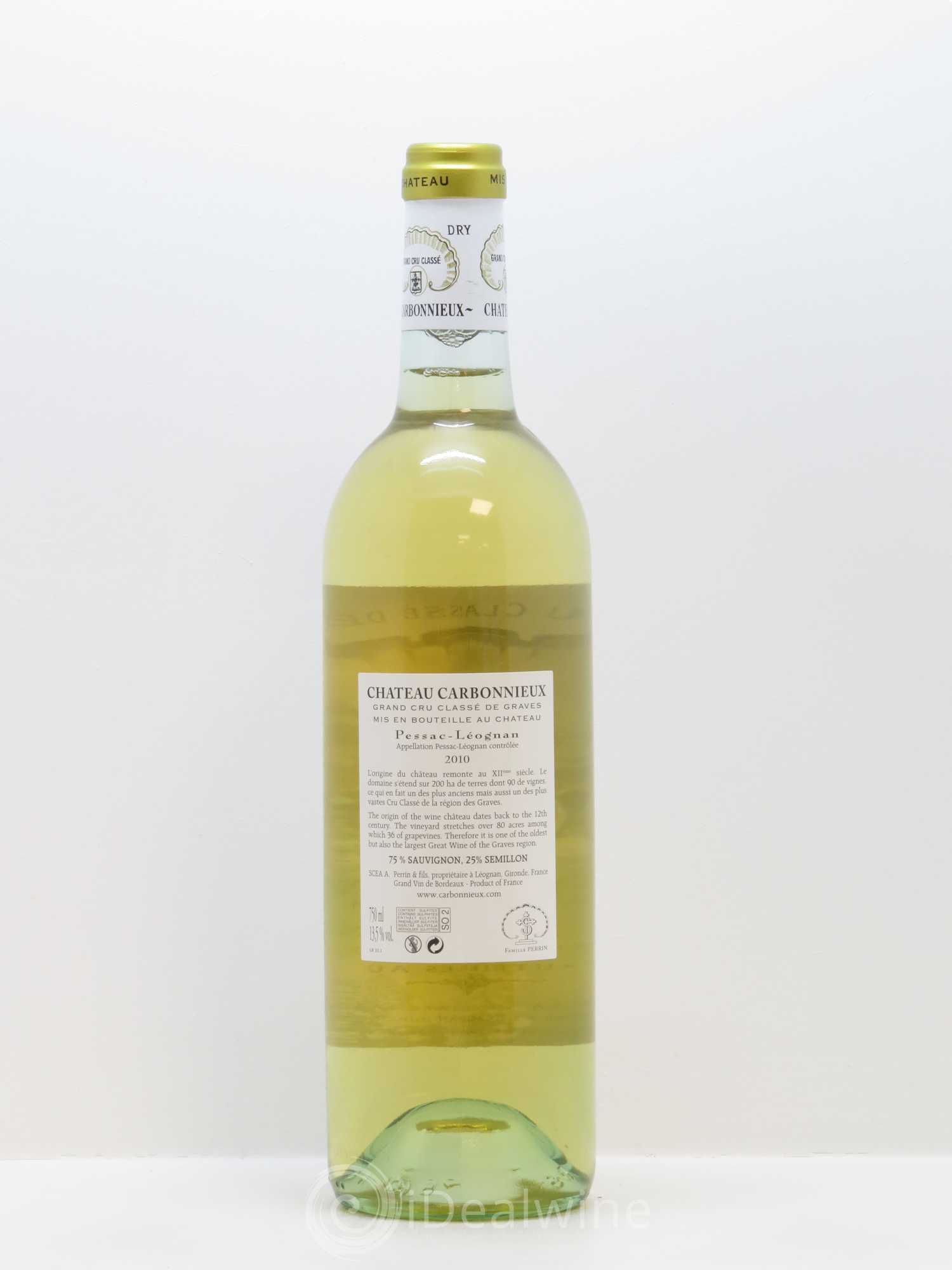 Château Carbonnieux Cru Classé de Graves 2010 - Lot de 1 bouteille - 1