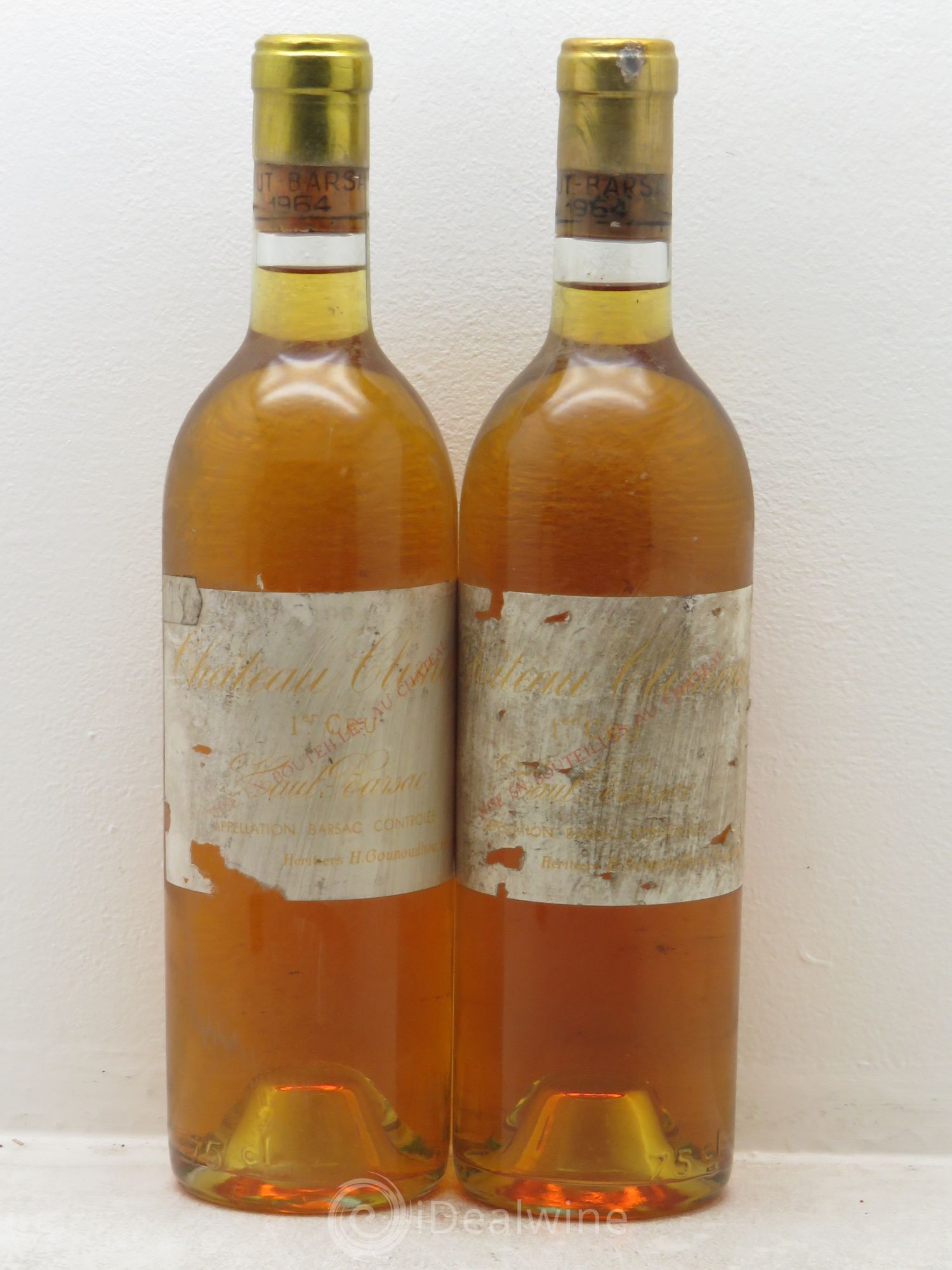 Château Climens 1er Grand Cru Classé 1964 - Lotto di 2 bottiglie - 0
