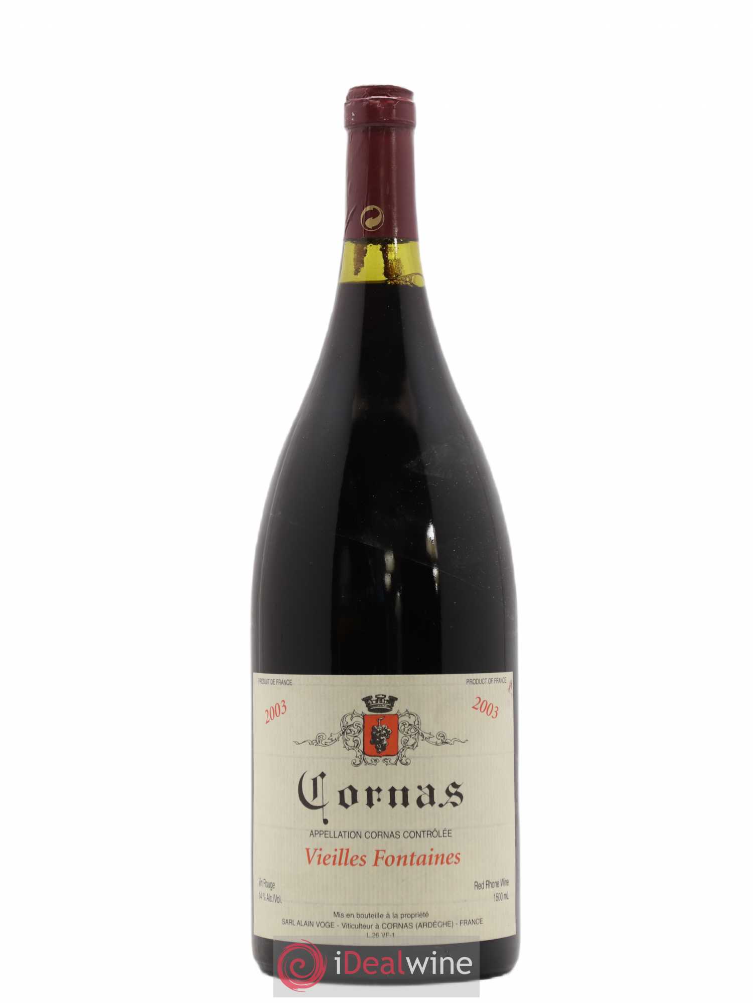 Cornas Les Vieilles Fontaines Alain Voge (Domaine) 2003 - Lot de 1 magnum - 0