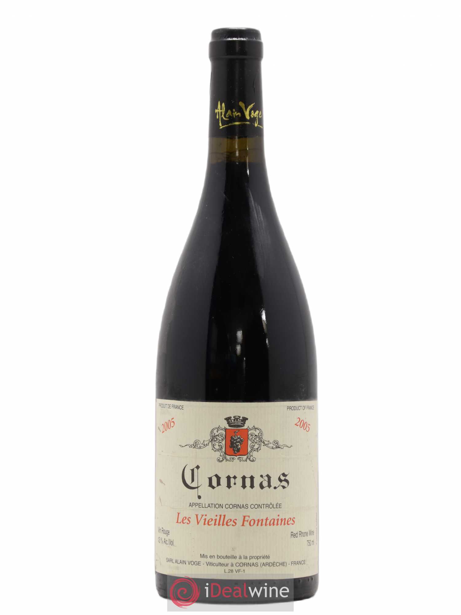 Cornas Les Vieilles Fontaines Alain Voge (Domaine) 2005 - Lot de 1 bouteille - 0
