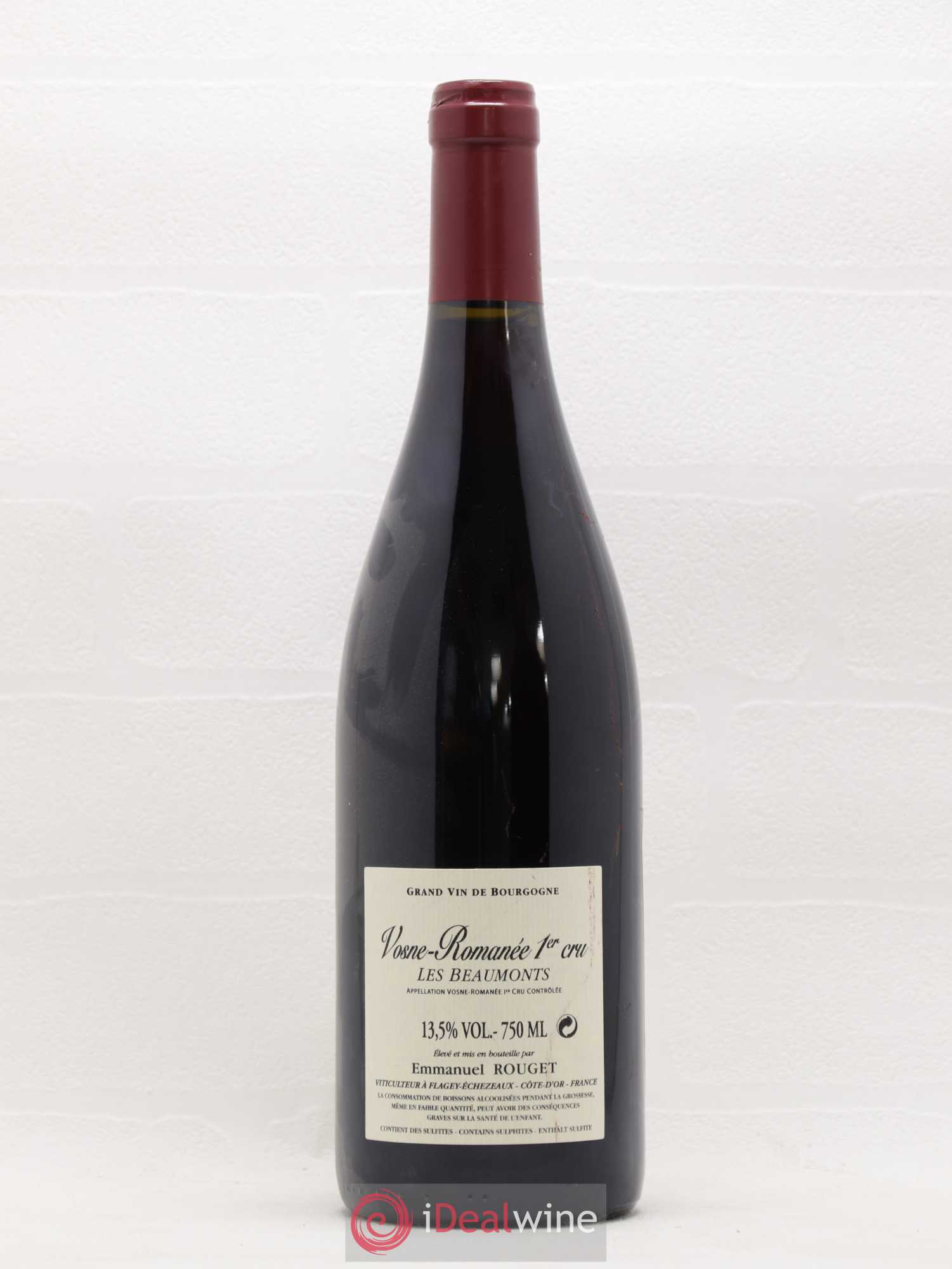 Vosne-Romanée 1er Cru Les Beaumonts Emmanuel Rouget 2010 - Lot de 1 bouteille - 1