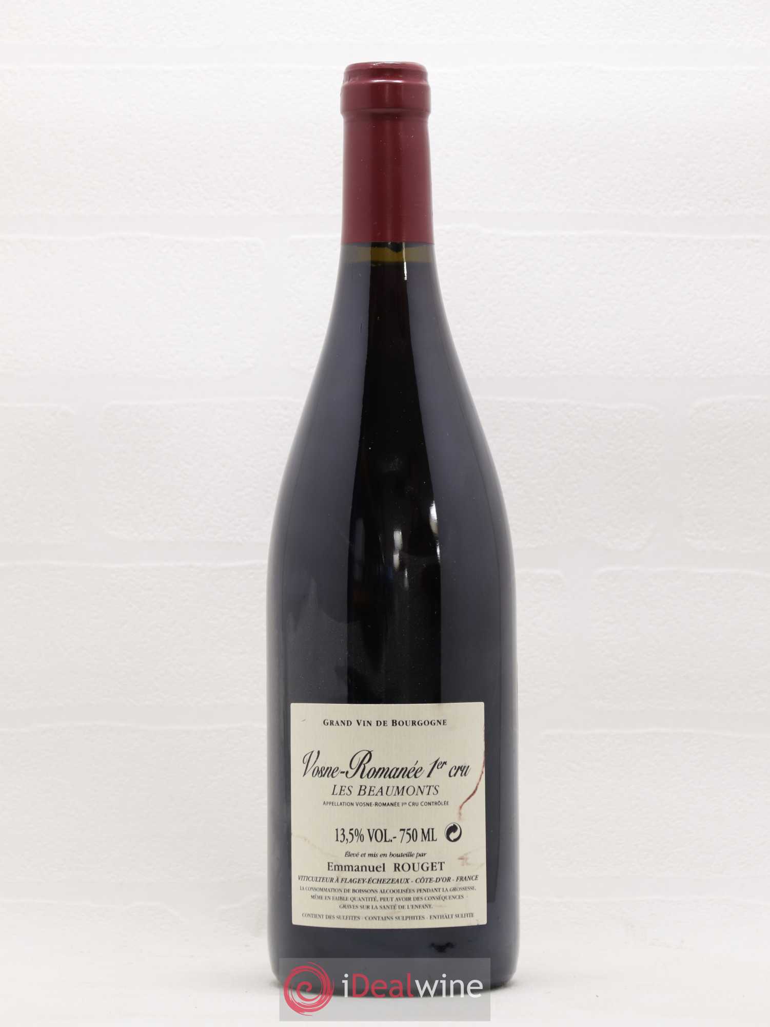 Vosne-Romanée 1er Cru Les Beaumonts Emmanuel Rouget 2010 - Lot de 1 bouteille - 1