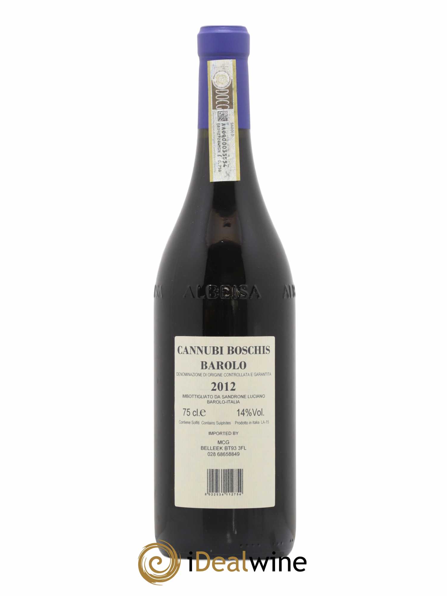 Barolo DOCG Aleste (anciennement Cannubi Boschis) Luciano Sandrone 2012 - Lot de 1 bouteille - 1