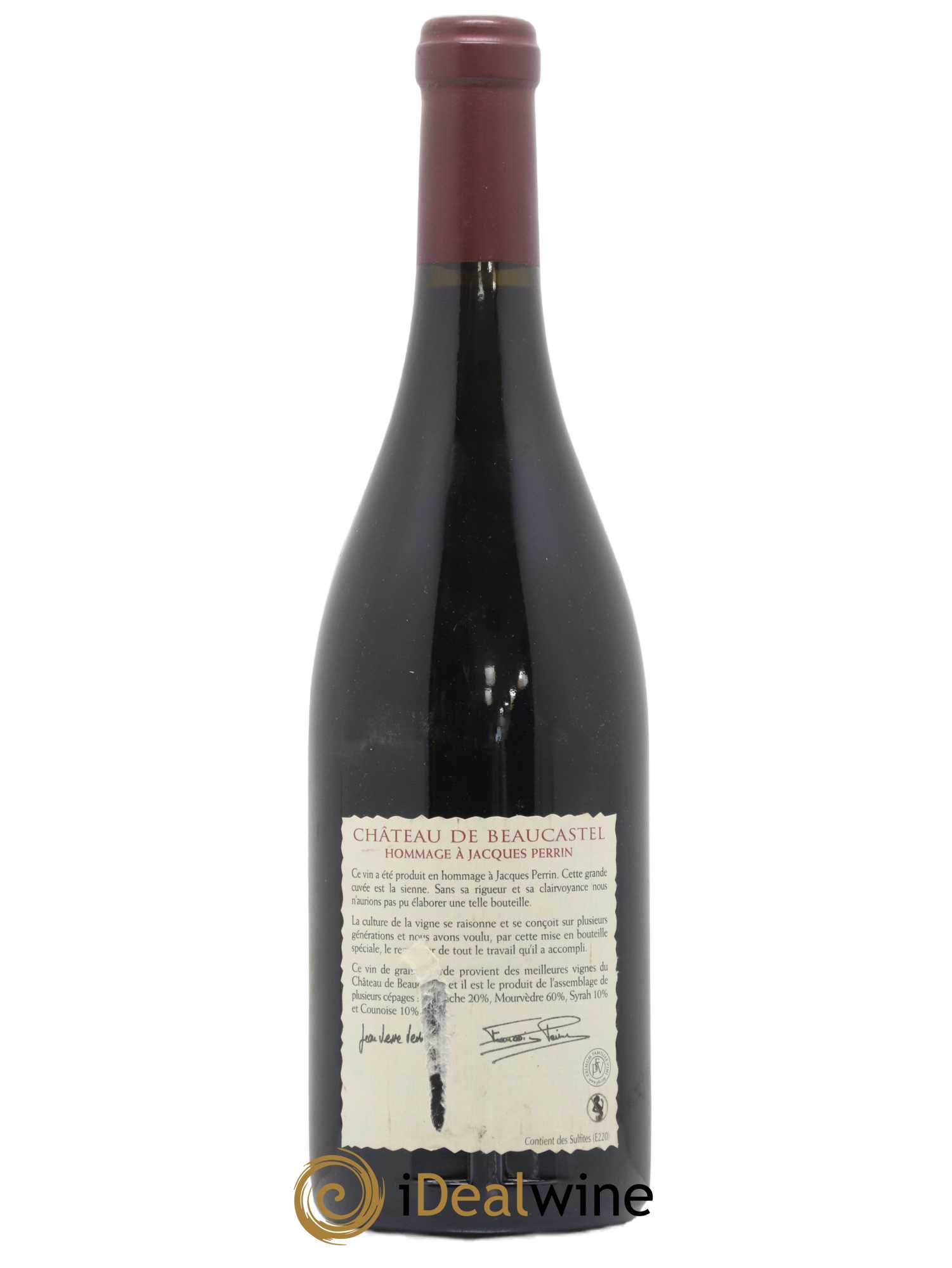 Châteauneuf-du-Pape Château de Beaucastel Hommage à Jacques Perrin Famille Perrin 2005 - Lot de 1 bouteille - 1