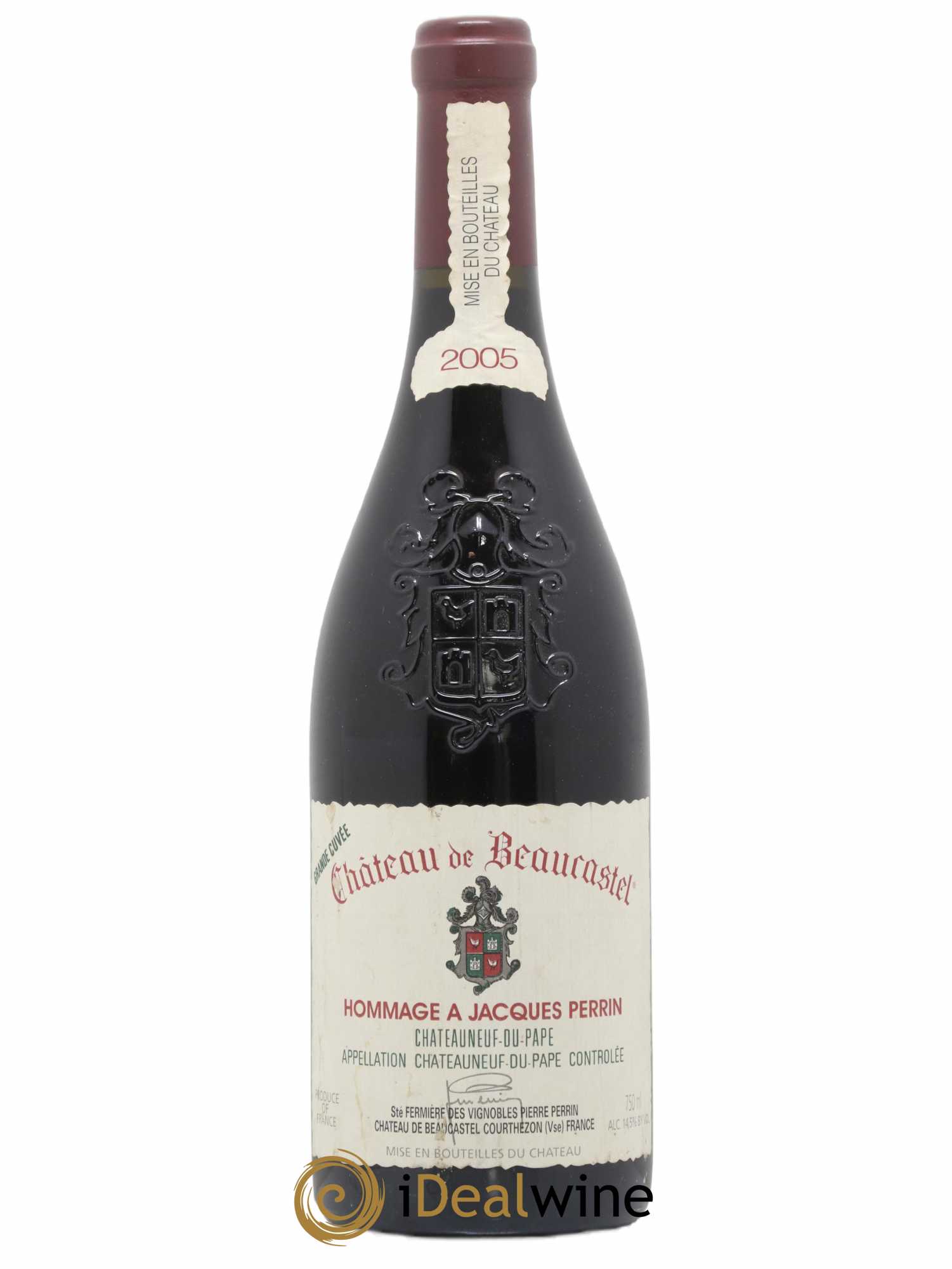 Châteauneuf-du-Pape Château de Beaucastel Hommage à Jacques Perrin Famille Perrin 2005 - Lot de 1 bouteille - 0