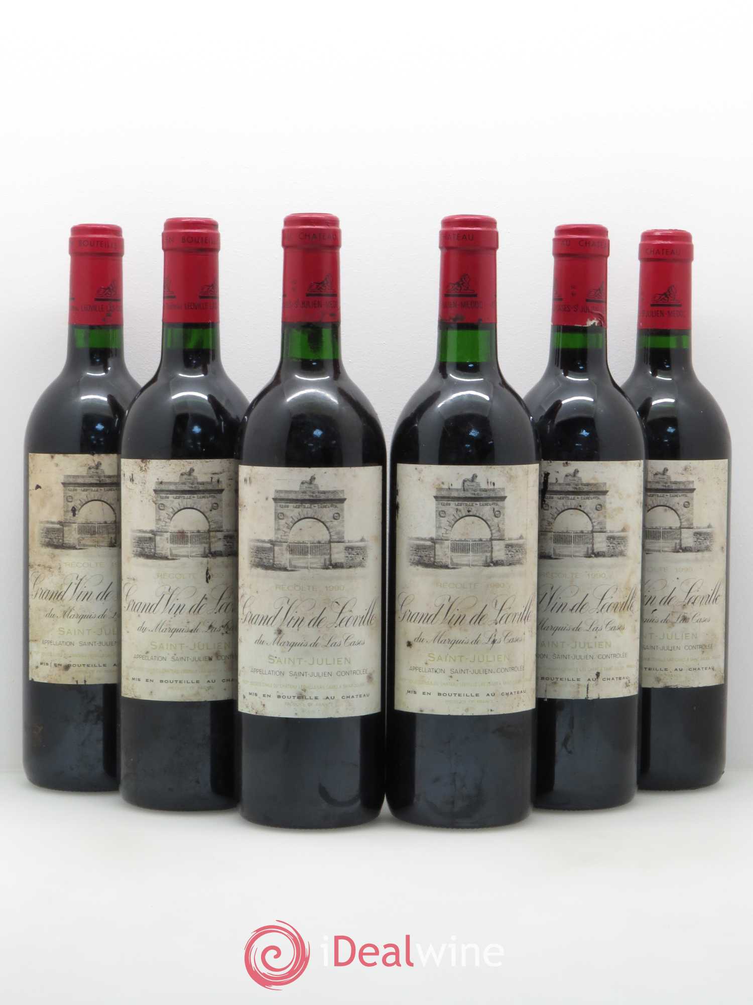 Château Léoville Las Cases 2ème Grand Cru Classé 1990 - Lot de 6 bouteilles - 0