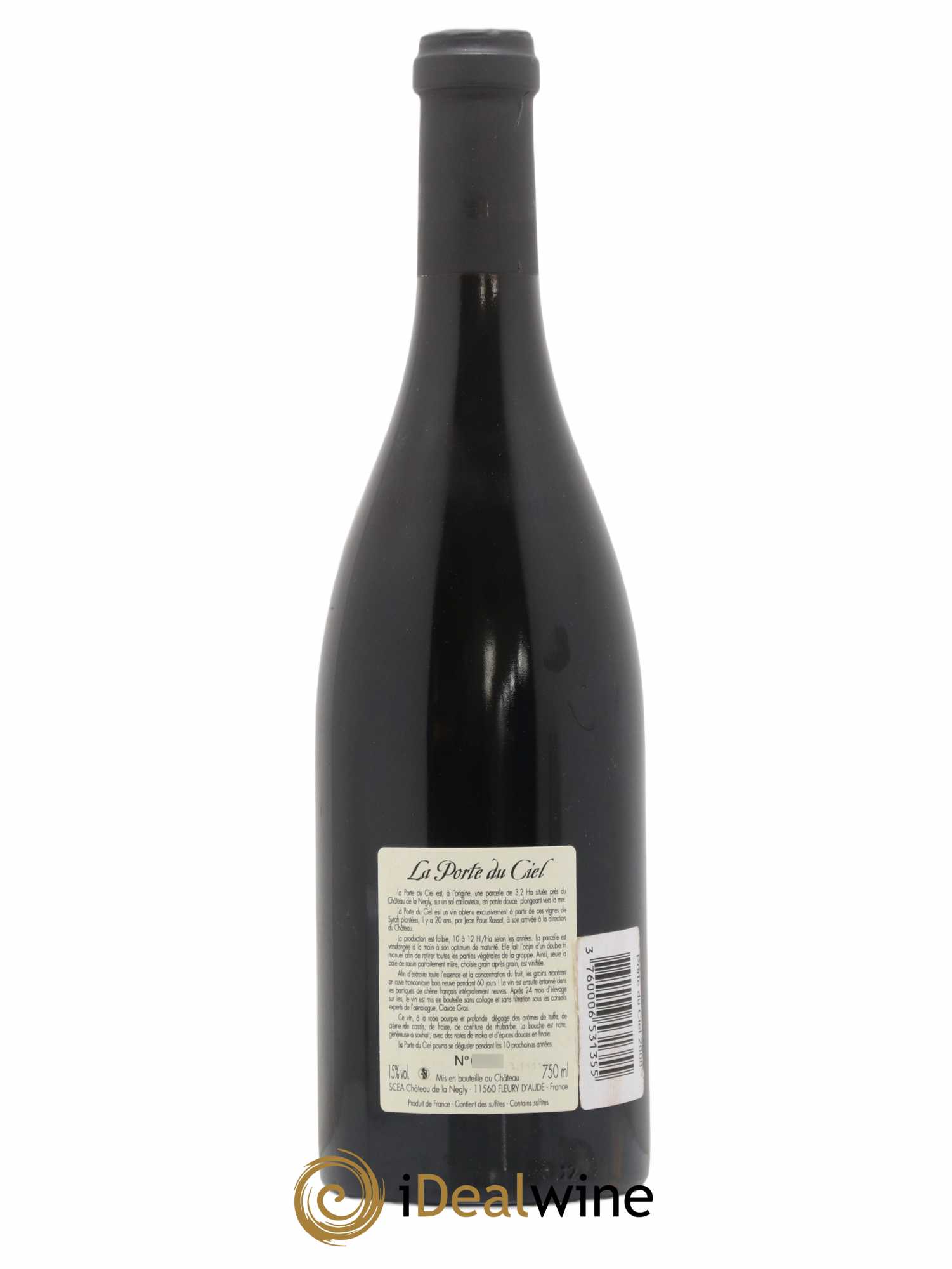 La Clape Château de La Négly La Porte du Ciel Jean Paux-Rosset 2008 - Lot de 1 bouteille - 1