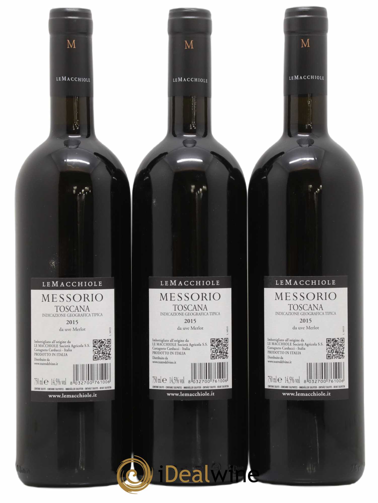 Toscana IGT Le Macchiole Messorio 2015 - Posten von 3 Flaschen - 2