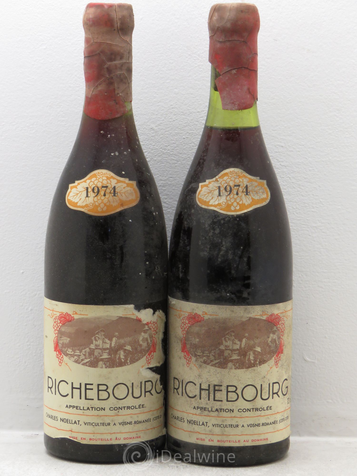 Richebourg Grand Cru Charles Noëllat 1974 - Lot de 2 bouteilles - 0