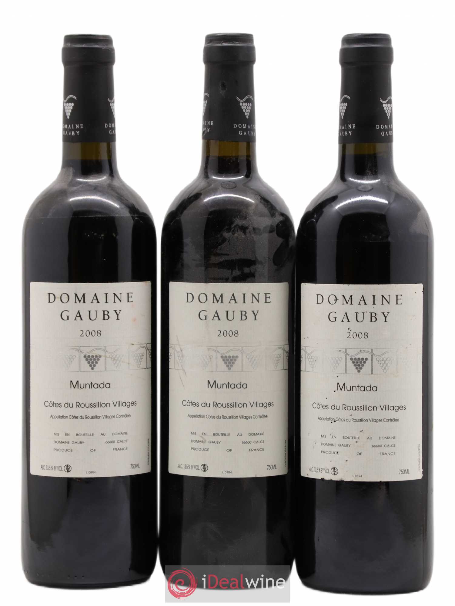 Côtes Catalanes (anciennement Côtes du Roussillon Villages) La Muntada Gauby (Domaine) 2008 - Lot de 3 bouteilles - 0