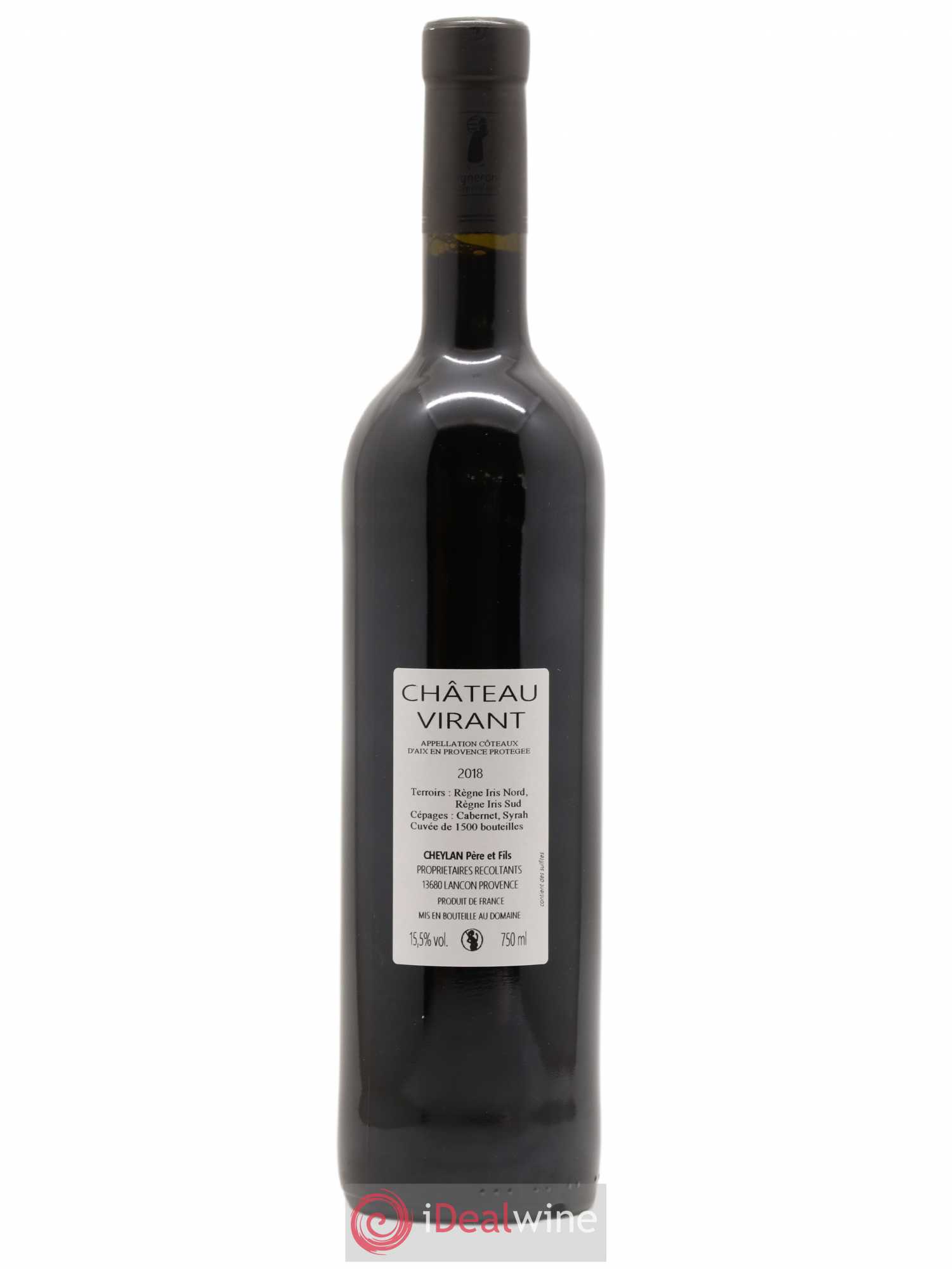 Coteaux d'Aix-en-Provence Cuvee Eric Verdier Château Virant 2018 - Posten von 1 Flasche - 1