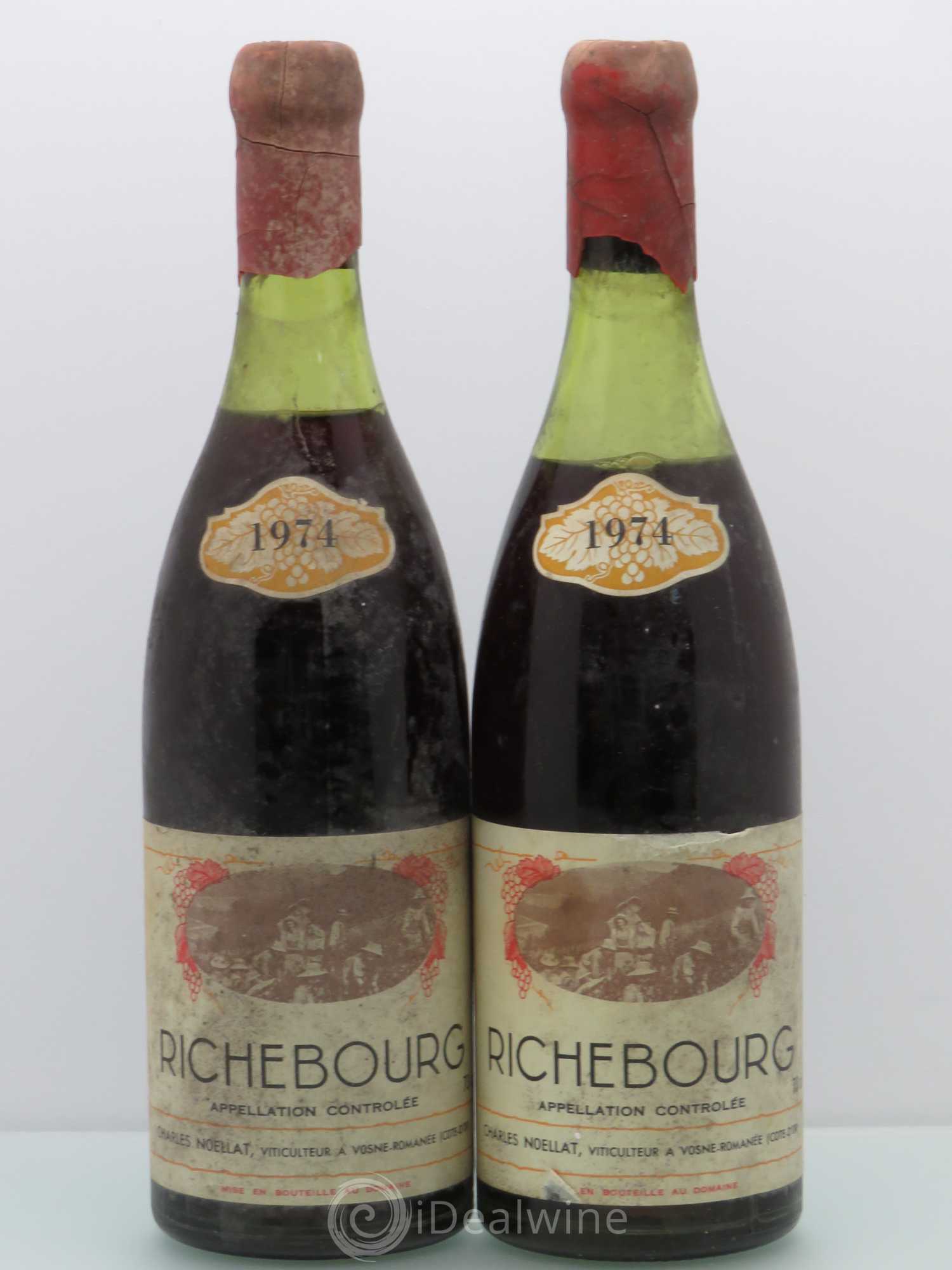 Richebourg Grand Cru Charles Noëllat 1974 - Lot de 2 bouteilles - 0