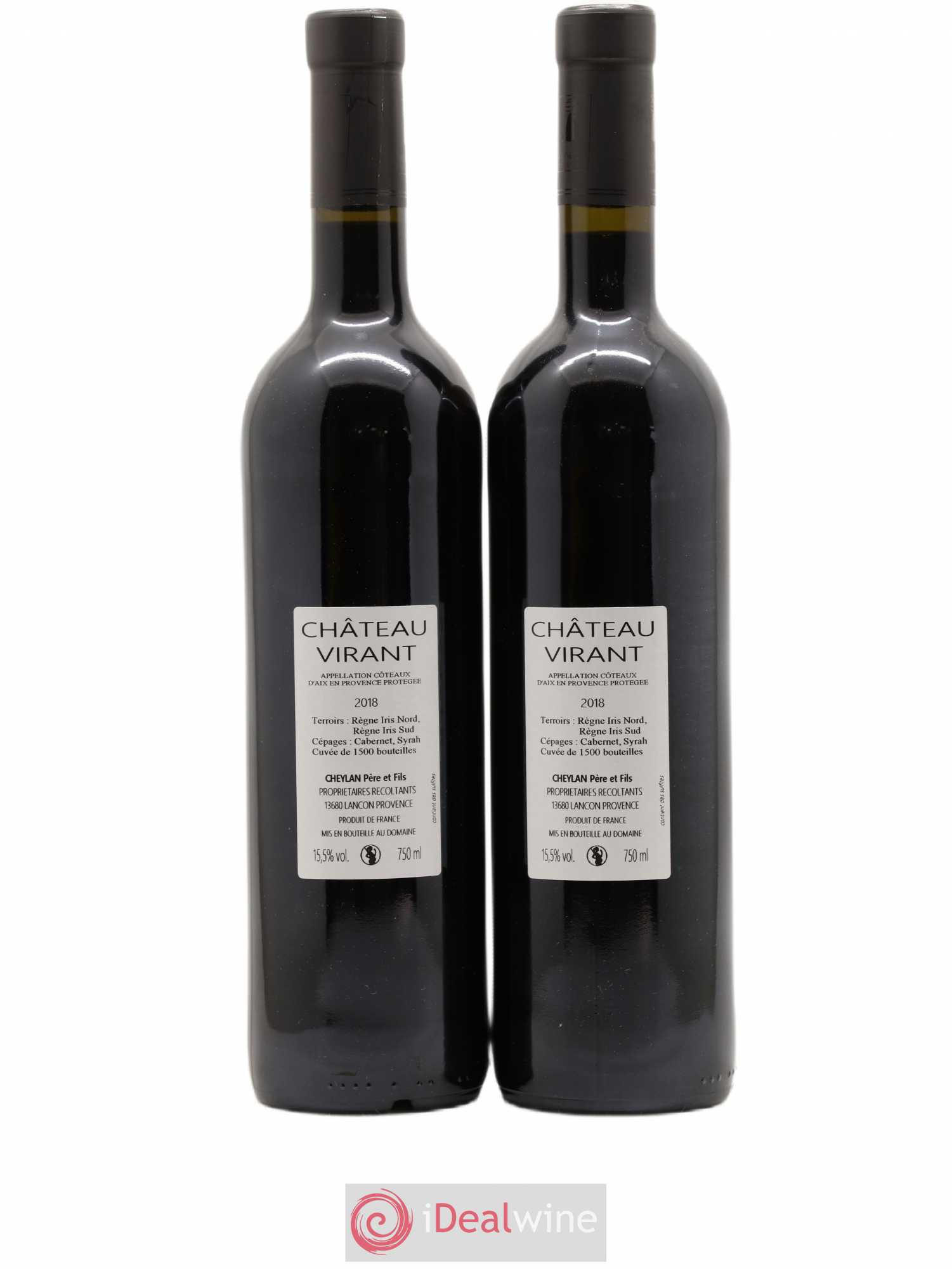 Coteaux d'Aix-en-Provence Cuvee Eric Verdier Château Virant 2018 - Posten von 2 Flaschen - 1