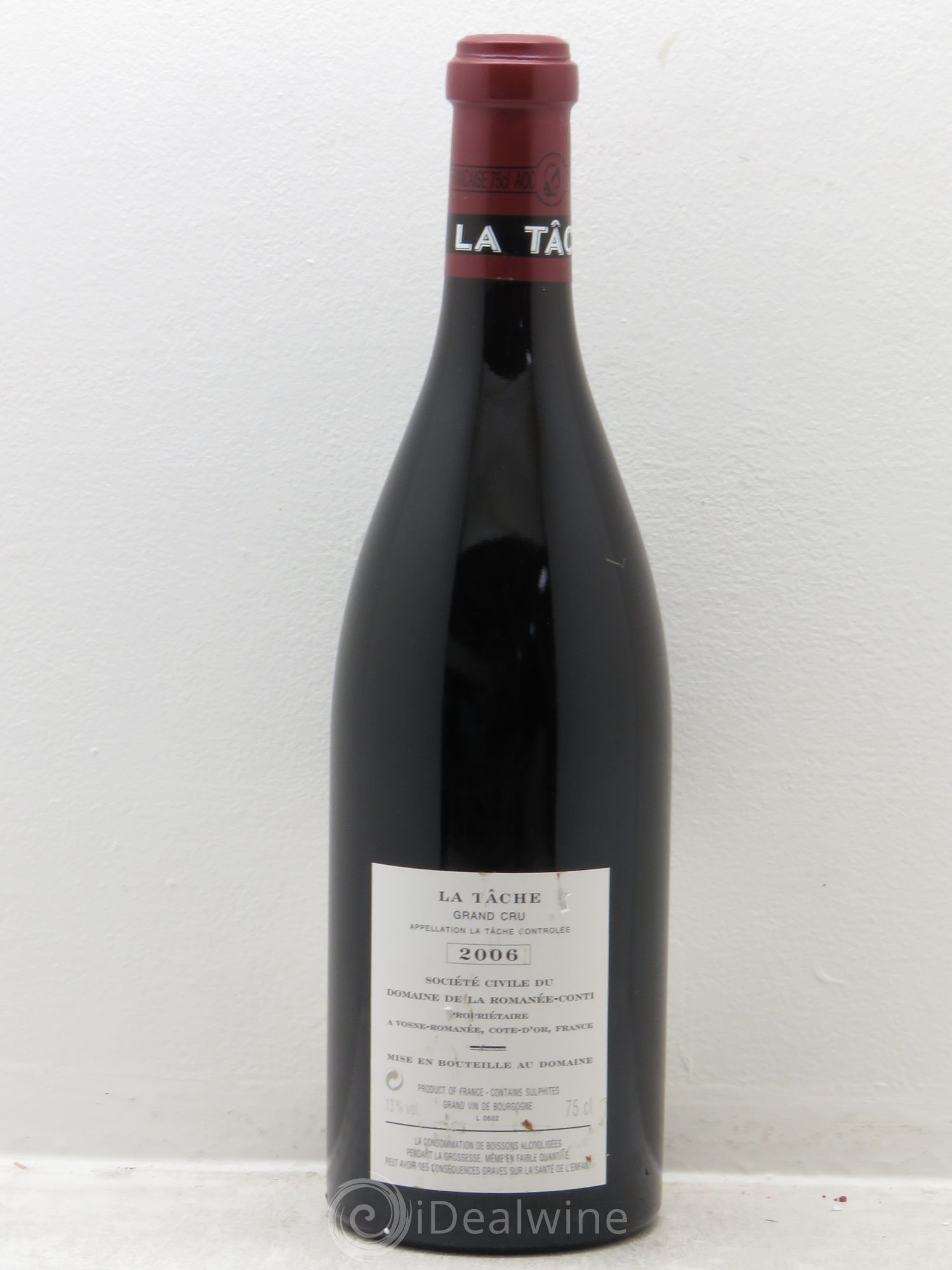 La Tâche Grand Cru Domaine de la Romanée-Conti 2006 - Lot de 1 bouteille - 1