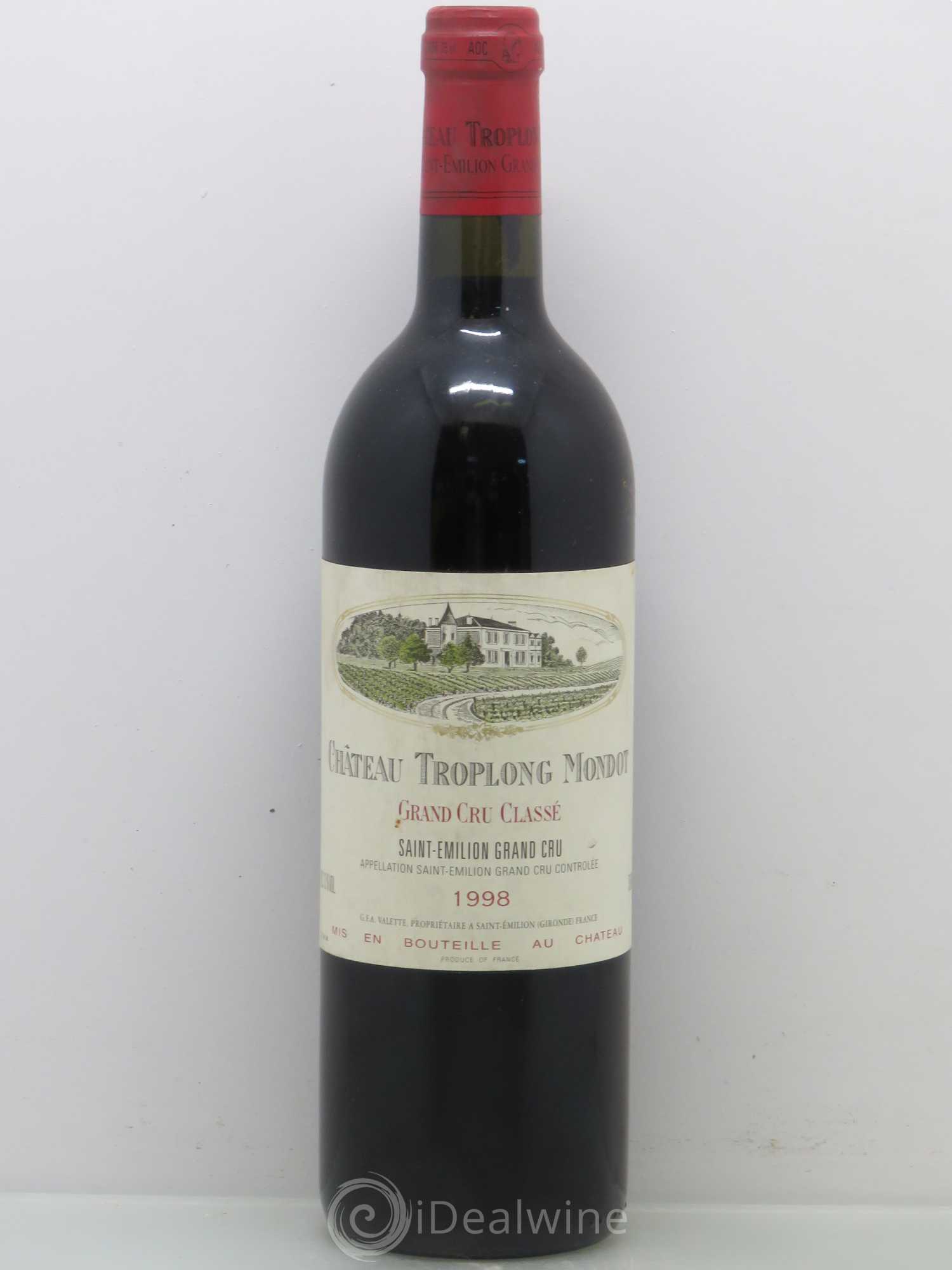 Château Troplong Mondot 1er Grand Cru Classé B 1998 - Lot de 1 bouteille - 0
