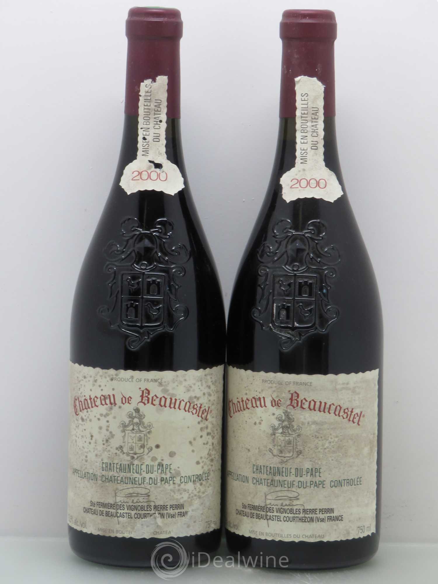 Châteauneuf-du-Pape Château de Beaucastel Famille Perrin 2000 - Lot de 2 bouteilles - 0