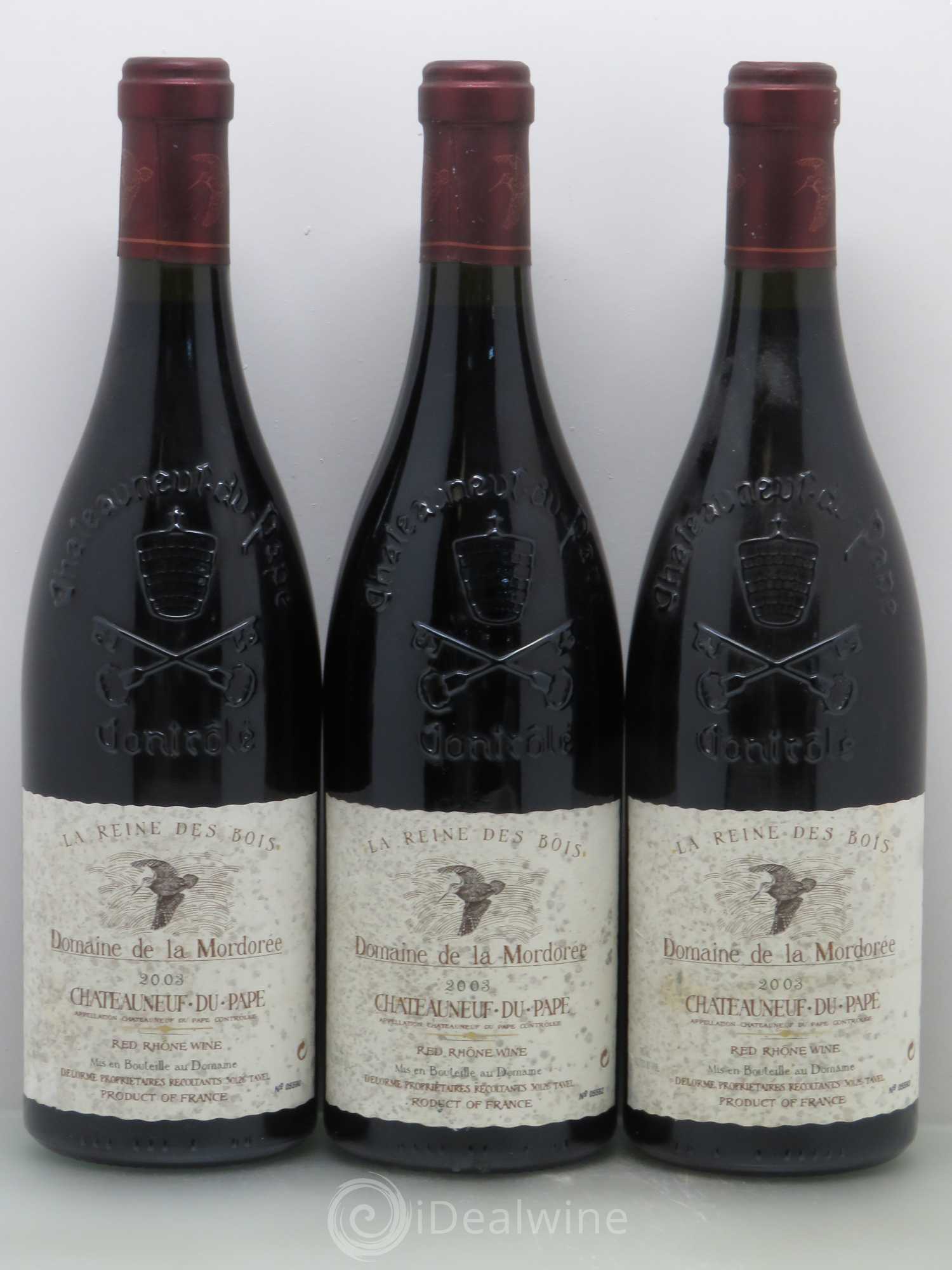 Châteauneuf-du-Pape Cuvée de la Reine des Bois La Mordorée (Domaine de) 2003 - Lot de 3 bouteilles - 0