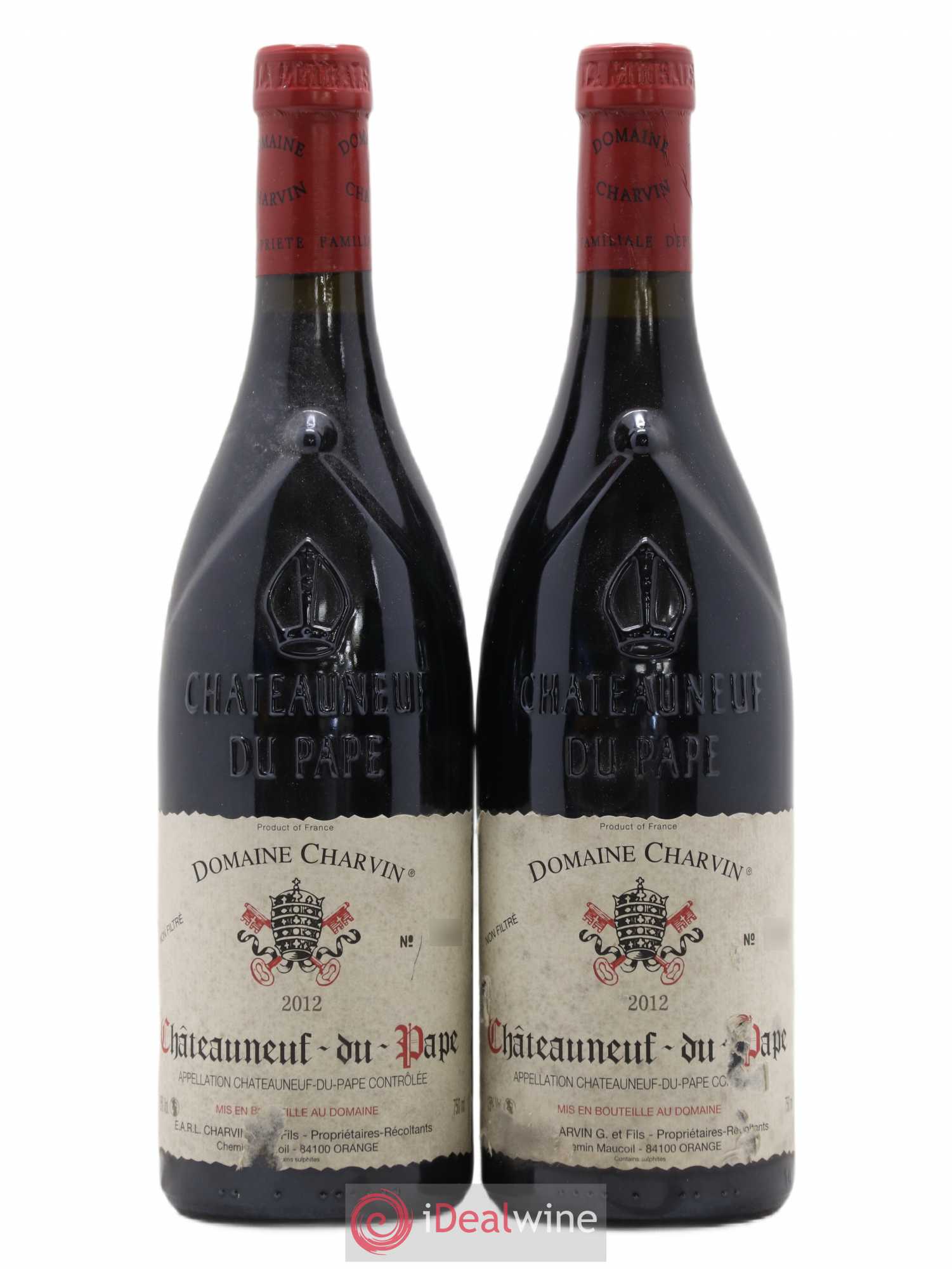 Châteauneuf-du-Pape Charvin (Domaine) (sans prix de réserve) 2012 - Lot de 2 bouteilles - 0