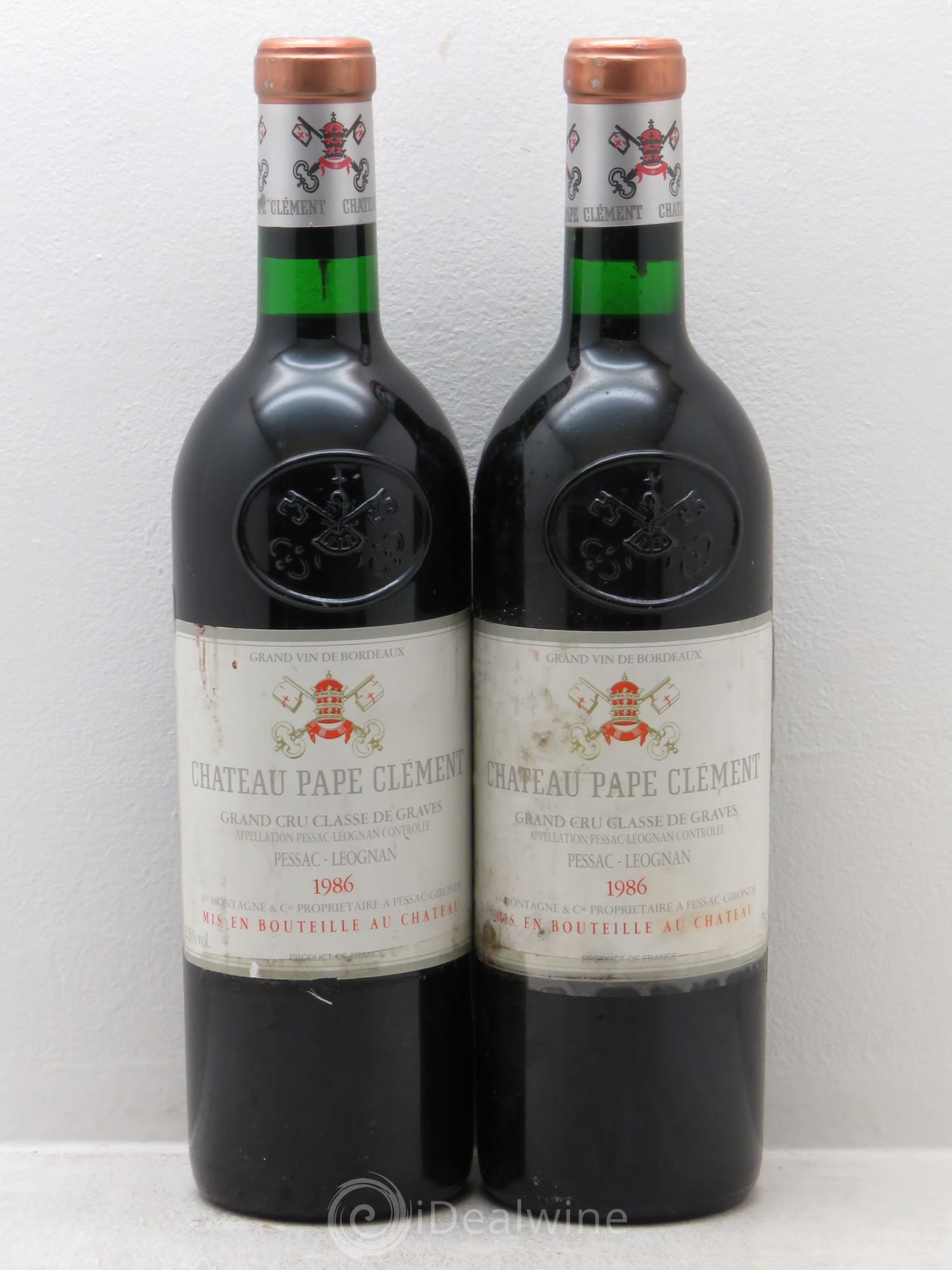 Château Pape Clément Cru Classé de Graves 1986 - Lot de 2 bouteilles - 0
