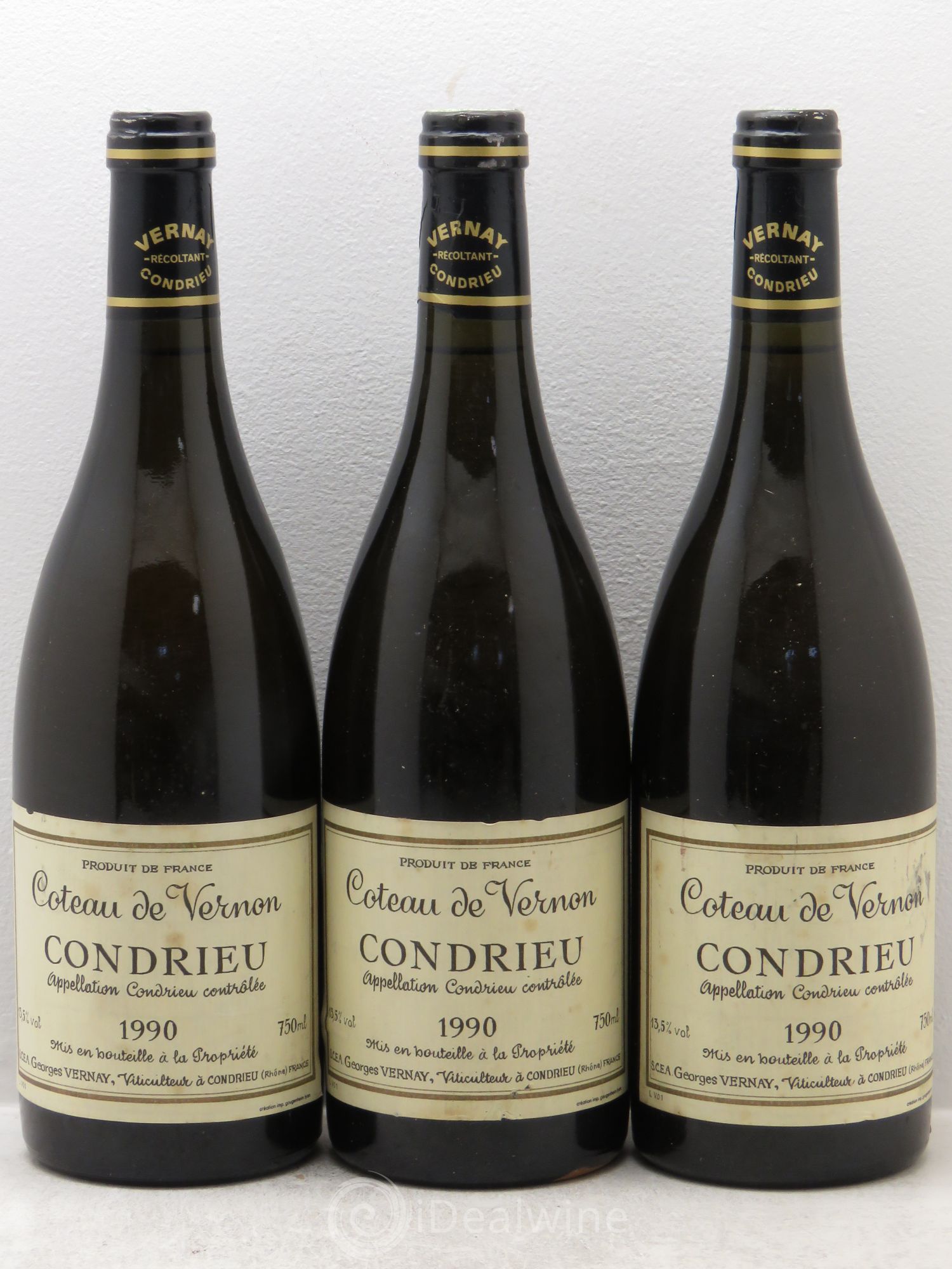 Condrieu Coteau de Vernon Georges Vernay 1990 - Lot de 3 bouteilles - 0