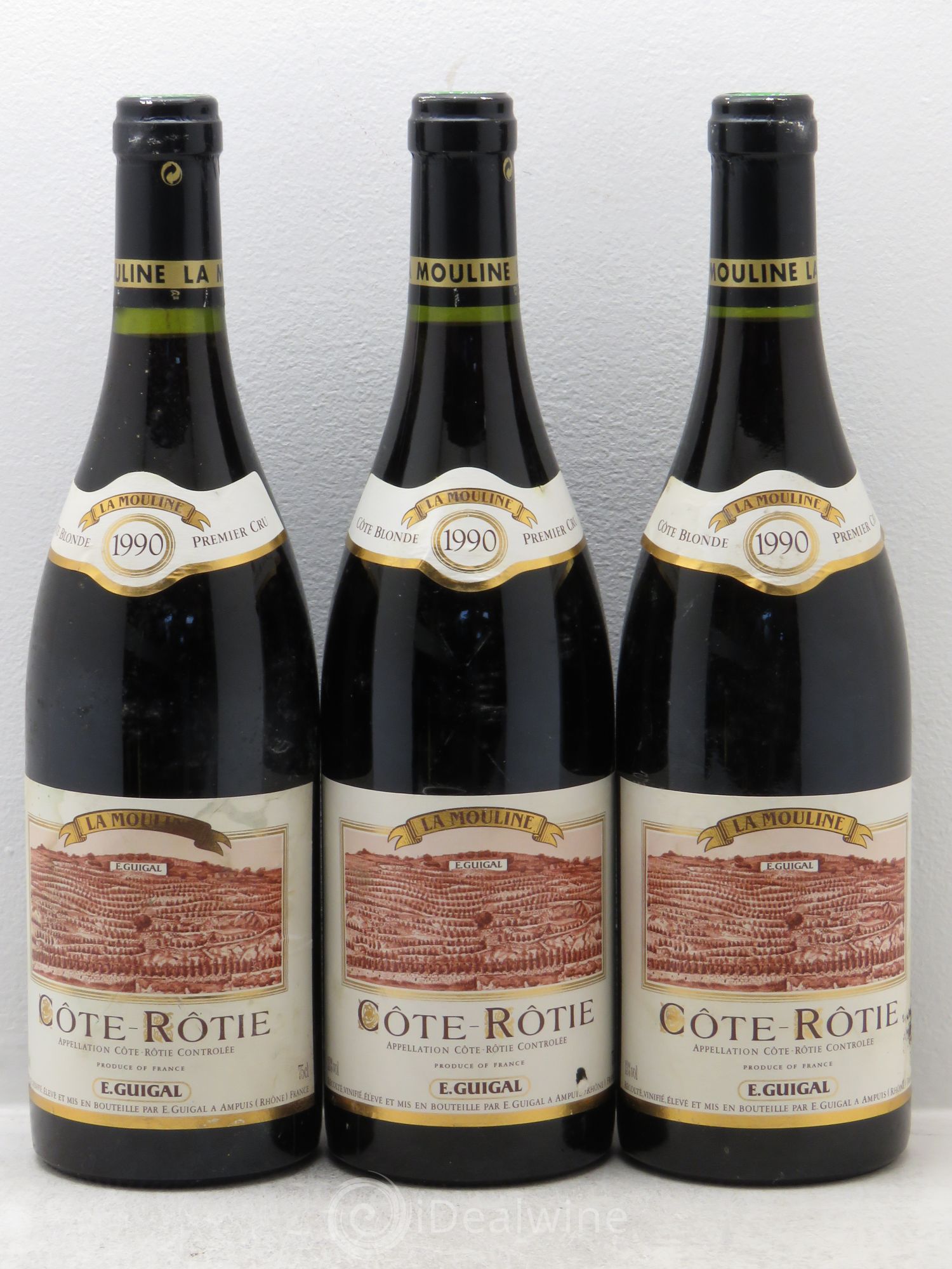 Côte-Rôtie La Mouline Guigal 1990 - Lot de 3 bouteilles - 0