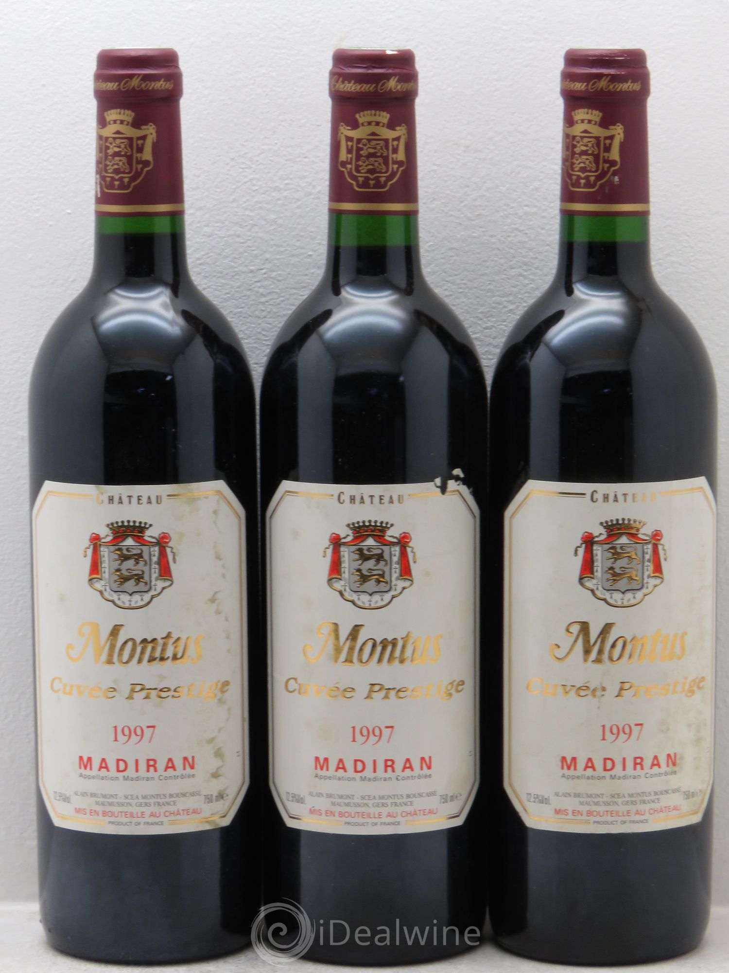 Madiran Château Montus-Prestige Alain Brumont 1997 - Lot de 3 bouteilles - 0