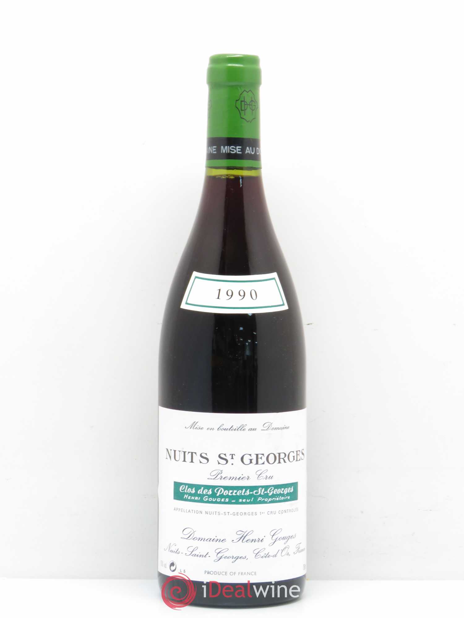 Nuits-Saint-Georges 1er Cru Clos des Porrets St Georges Henri Gouges (sans prix de réserve) 1990 - Lot de 1 bouteille - 0