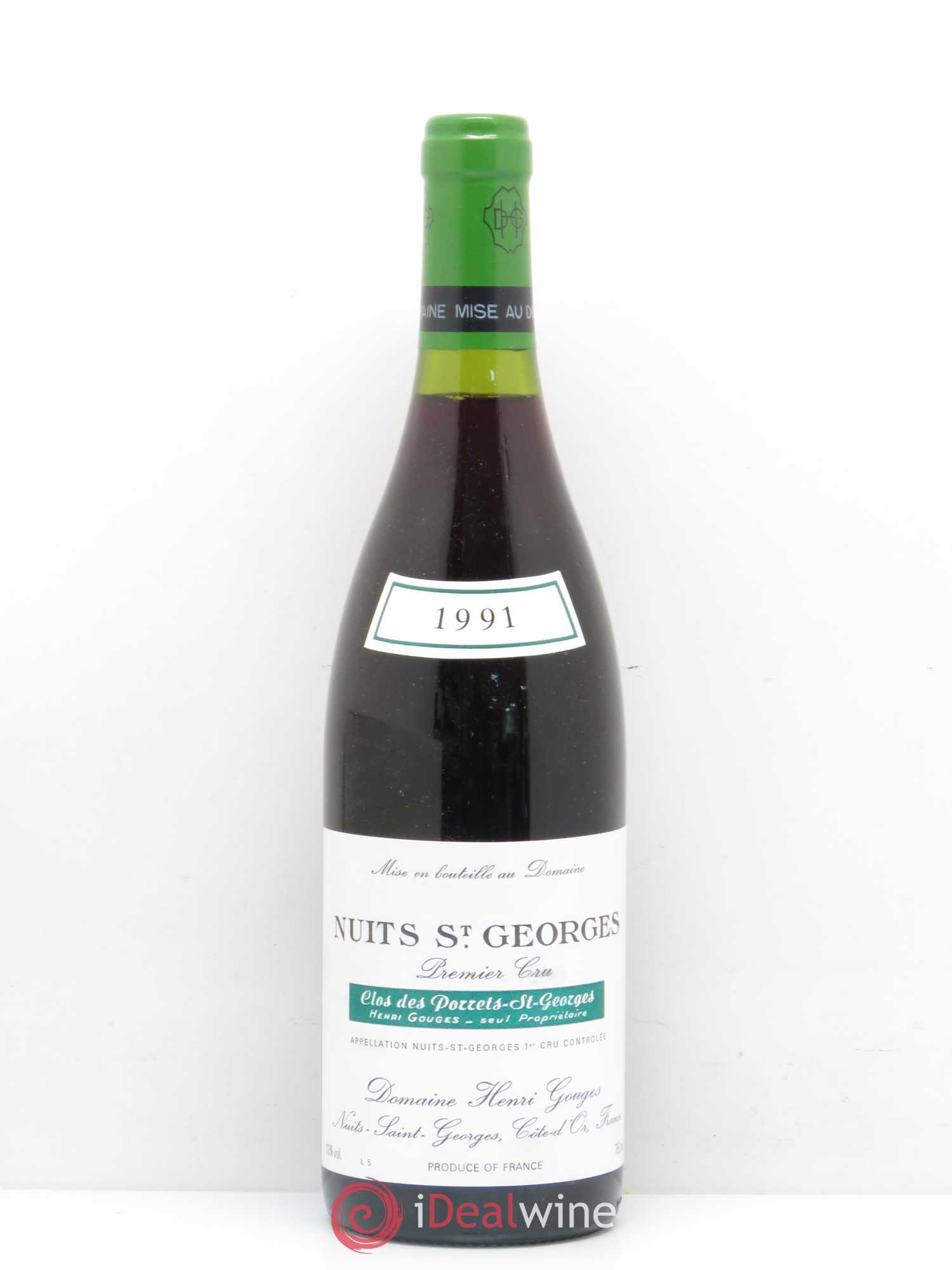 Nuits-Saint-Georges 1er Cru Clos des Porrets St Georges Henri Gouges (sans prix de réserve) 1991 - Lot de 1 bouteille - 0