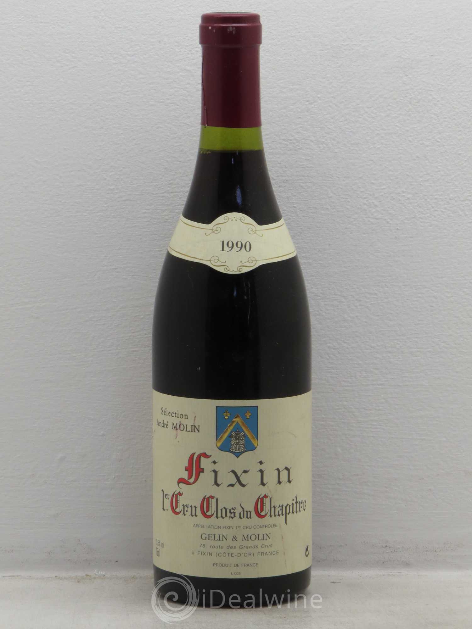 Fixin 1er Cru Domaine Gelin et Molin (sans prix de réserve) 1990 - Posten von 6 Flaschen - 0