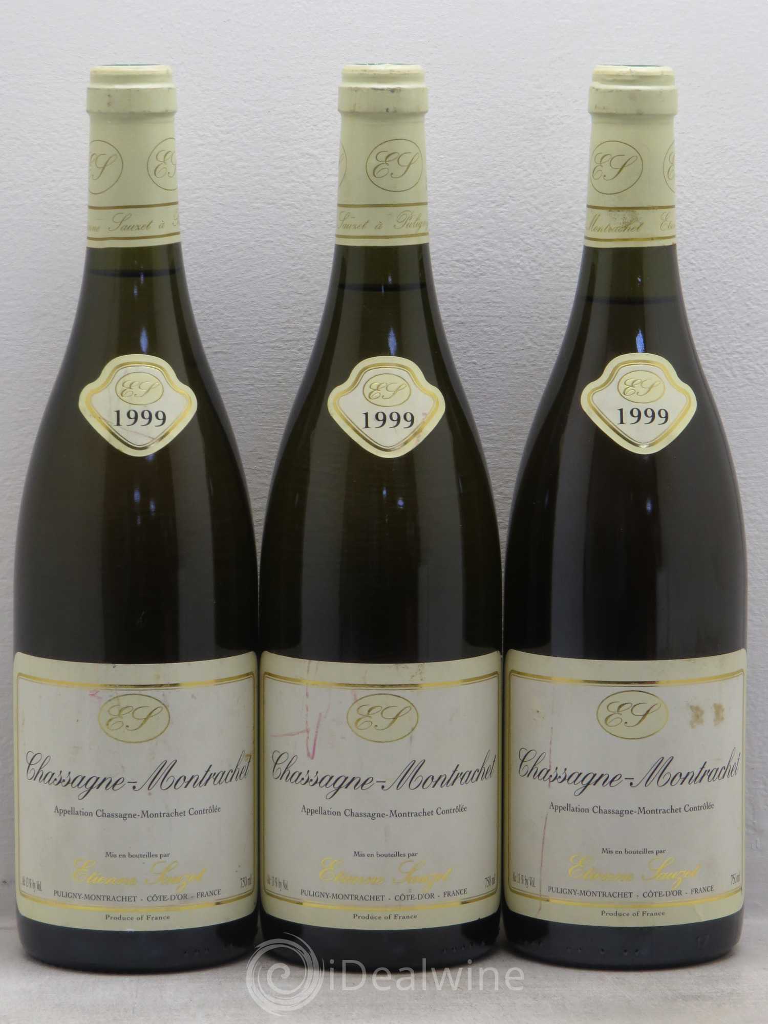 Chassagne-Montrachet Etienne Sauzet 1999 - Lot de 3 bouteilles - 0