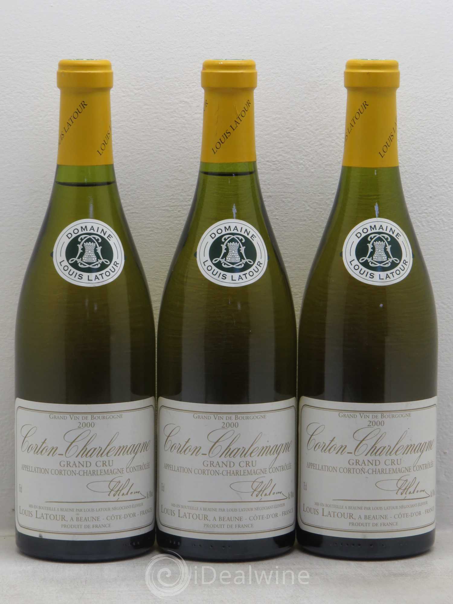 Corton-Charlemagne Grand Cru Louis Latour 2000 - Lot de 3 bouteilles - 0