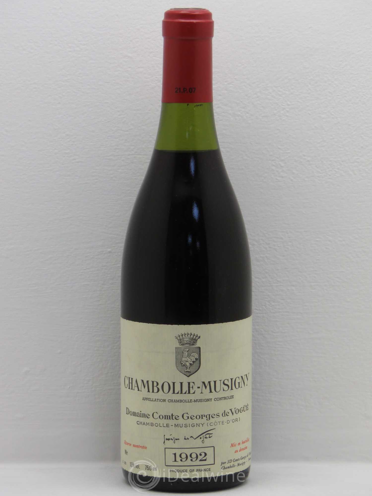 Chambolle-Musigny Comte Georges de Vogüé (sans prix de réserve) 1992 - Lot de 1 bouteille - 0