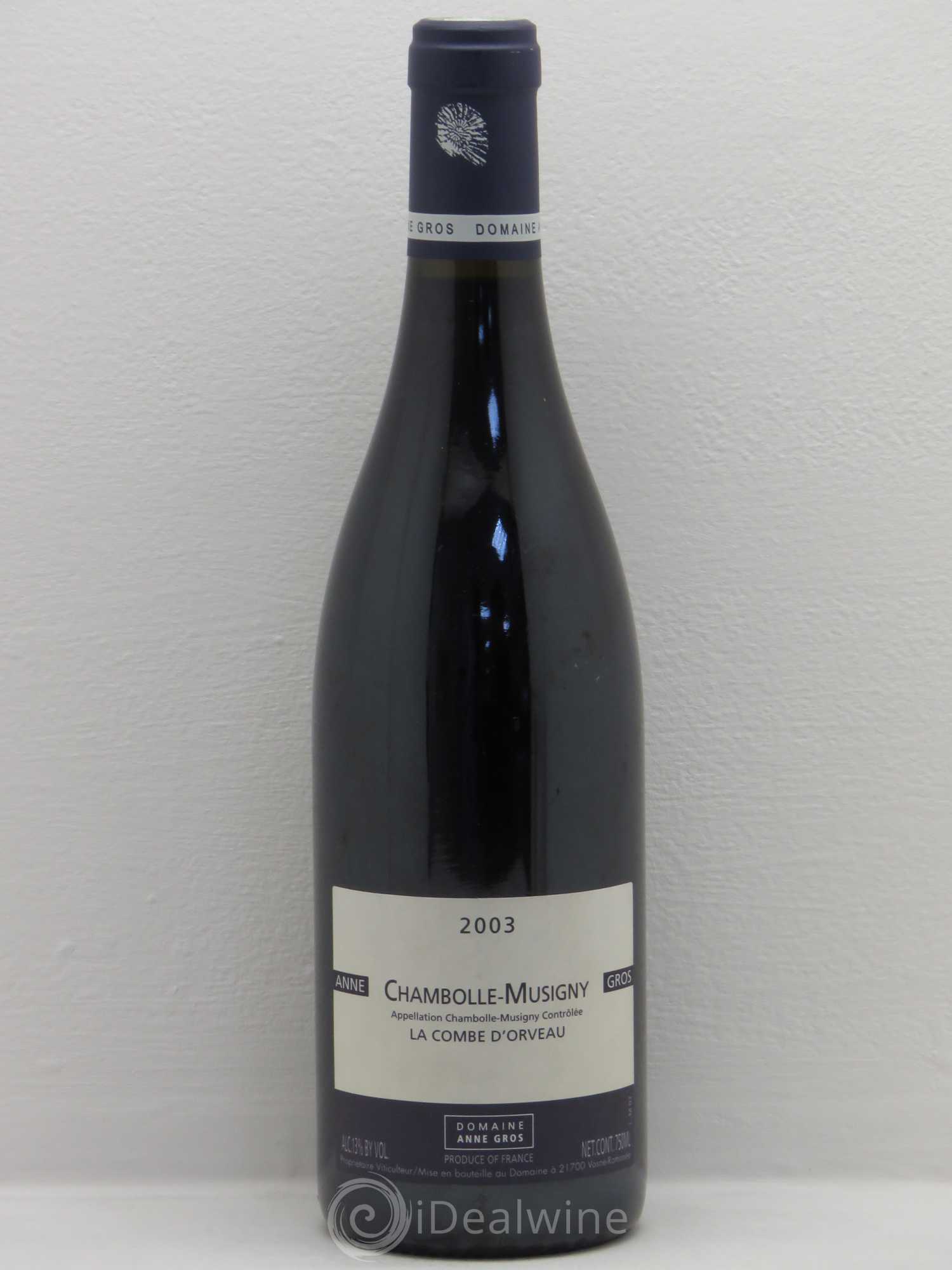 Chambolle-Musigny La Combe d'Orveau Anne Gros (sans prix de réserve) 2003 - Lot de 1 bouteille - 0