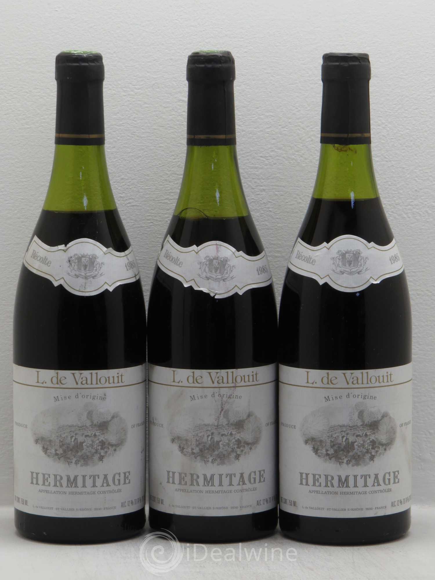 Hermitage (sans prix de réserve) 1985 - Lot de 3 bouteilles - 0