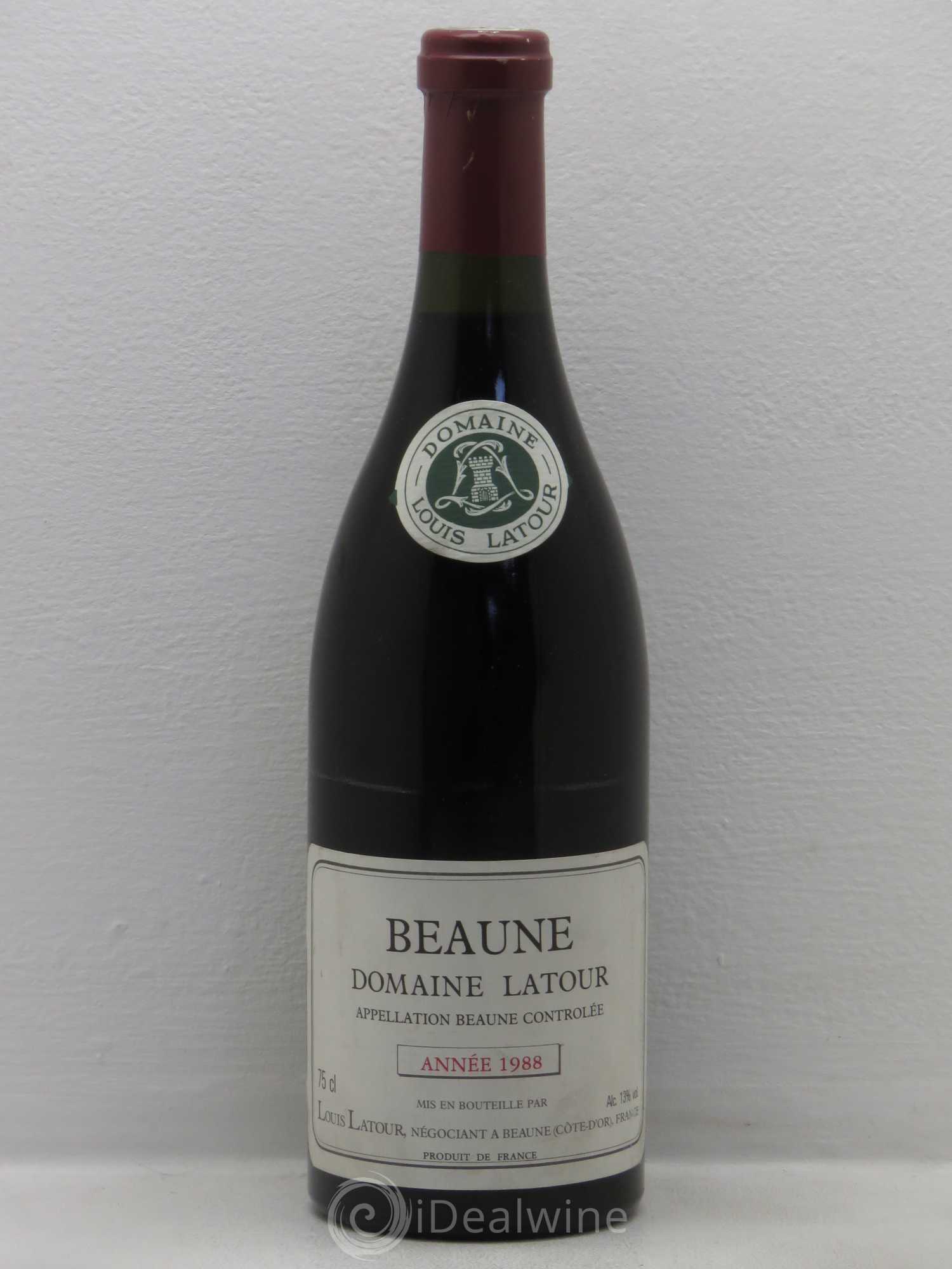 Beaune Domaine Latour 1988 - Posten von 1 Flasche - 0