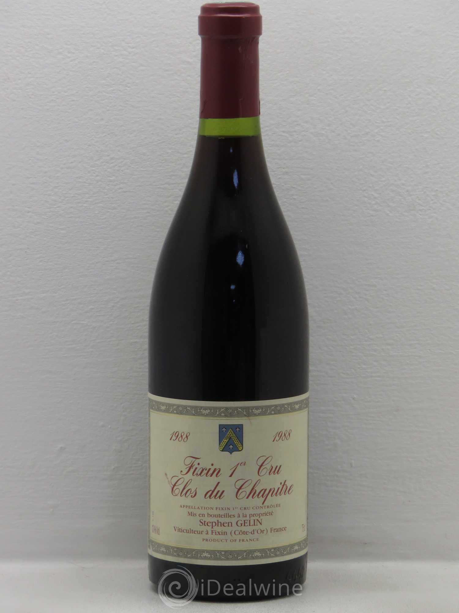 Fixin 1er Cru Clos Du Chapitre Gelin 1988 - Posten von 1 Flasche - 0