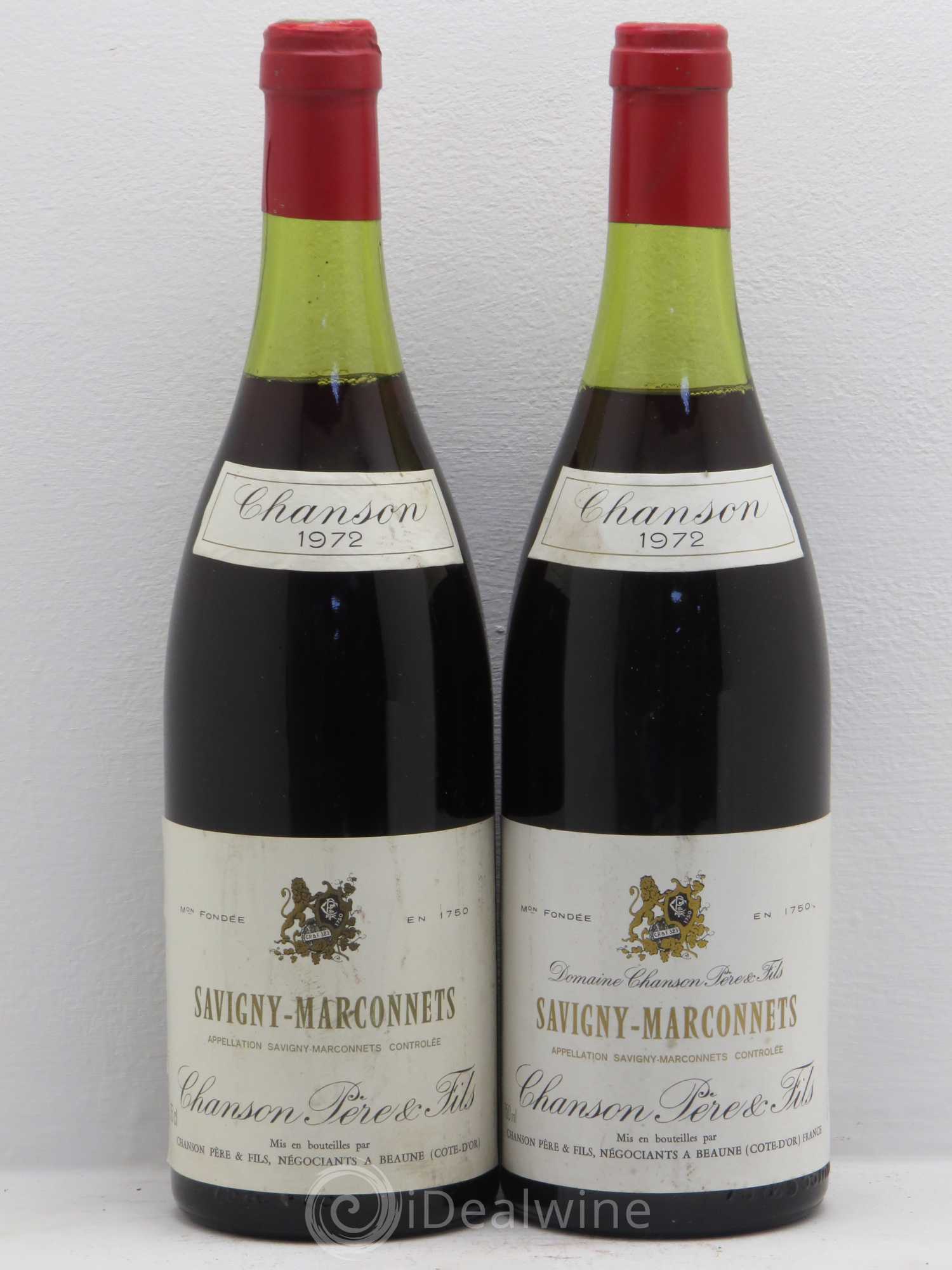 Savigny-lès-Beaune Les marconnets Domaine chanson (sans prix de réserve) 1972 - Posten von 2 Flaschen - 0