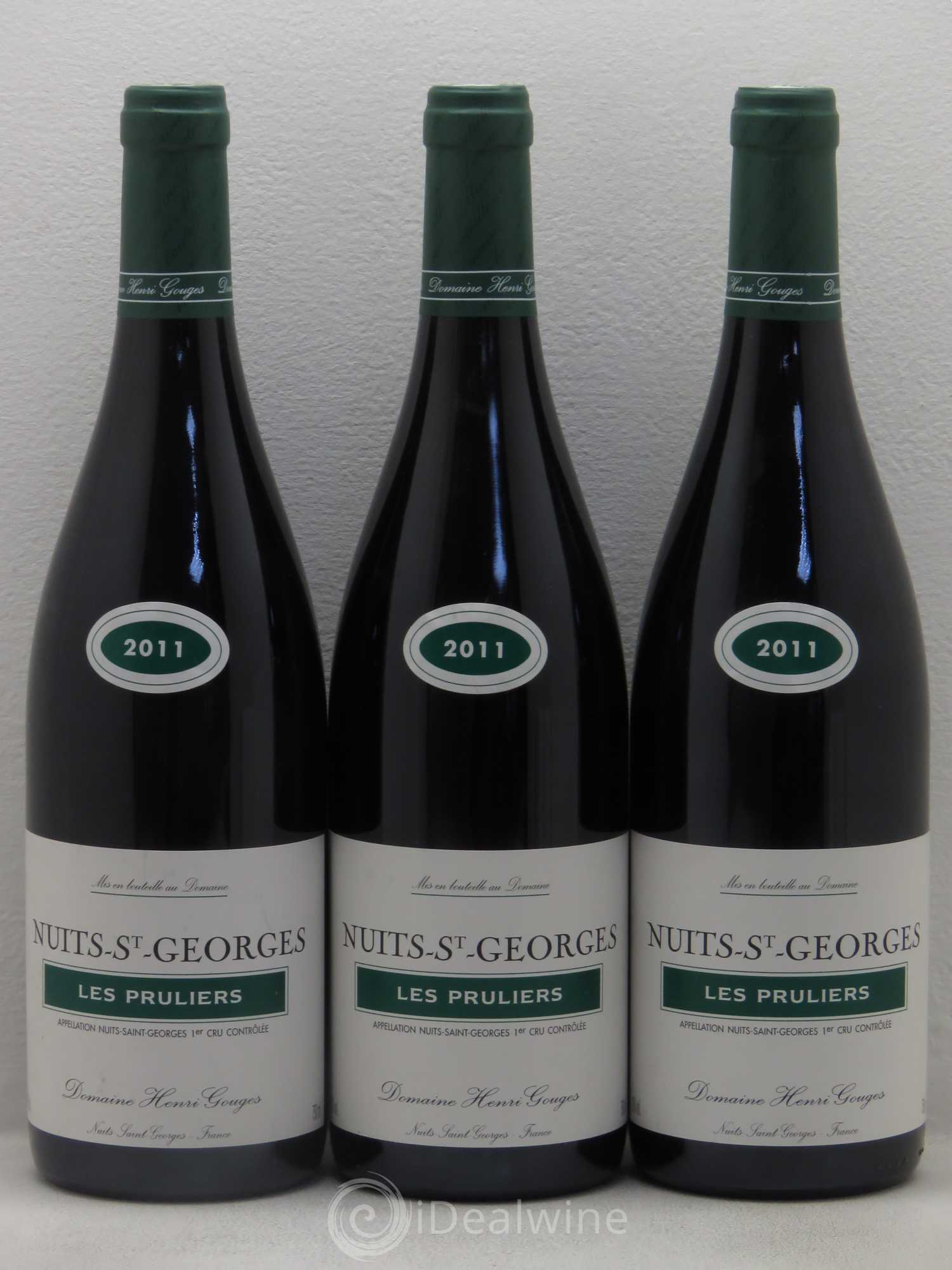 Nuits-Saint-Georges 1er Cru Les Pruliers Henri Gouges 2011 - Posten von 3 Flaschen - 0