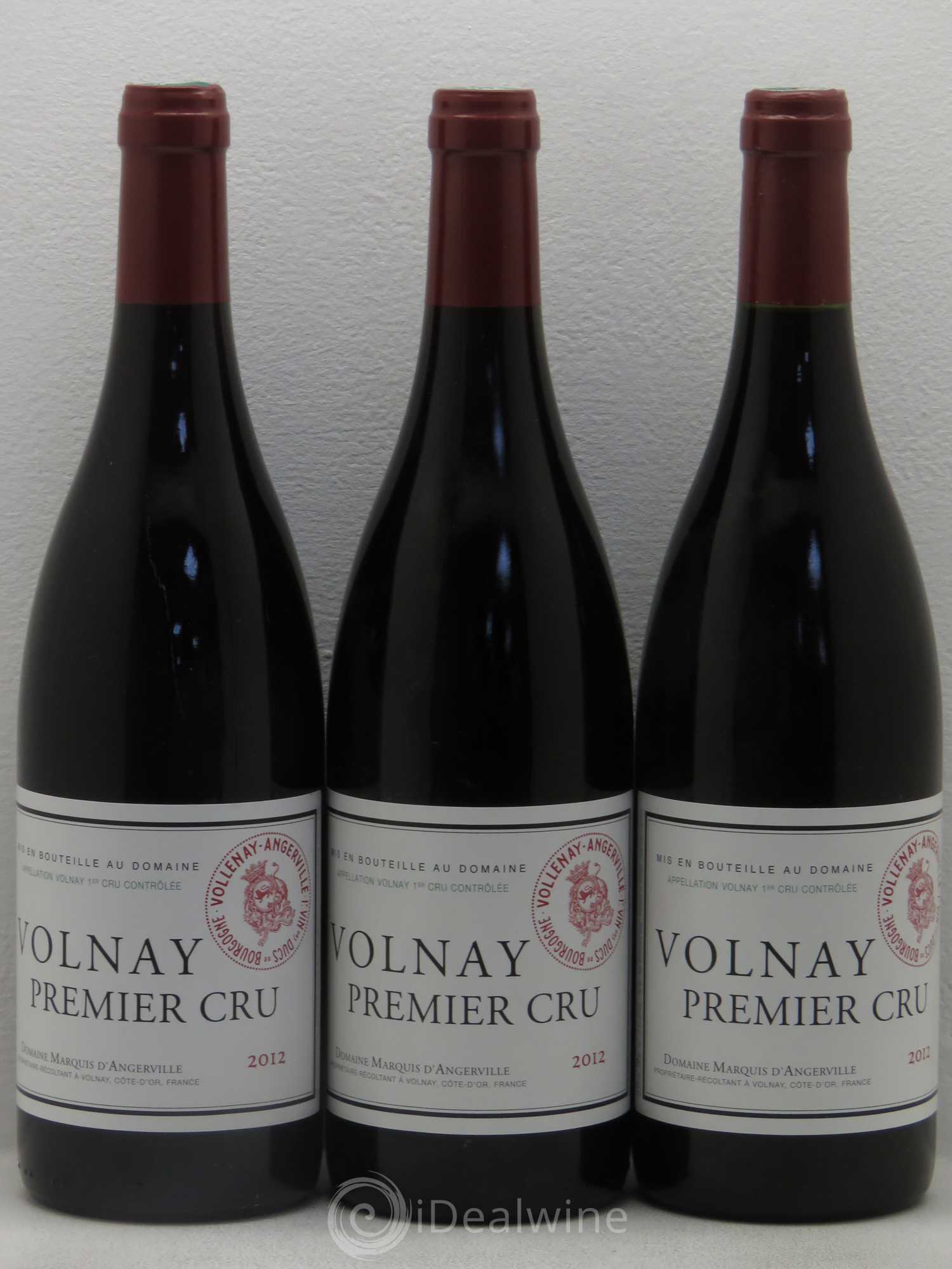 Volnay 1er Cru Marquis d'Angerville (Domaine) 2012 - Lot de 3 bouteilles - 0