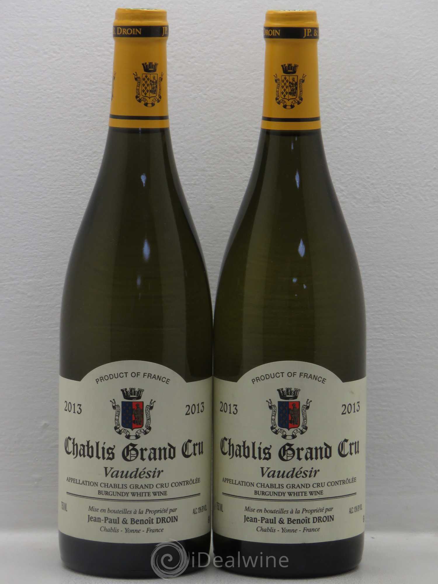 Chablis Grand Cru Vaudésir Jean-Paul & Benoît Droin (Domaine) 2013 - Lot de 2 bouteilles - 0