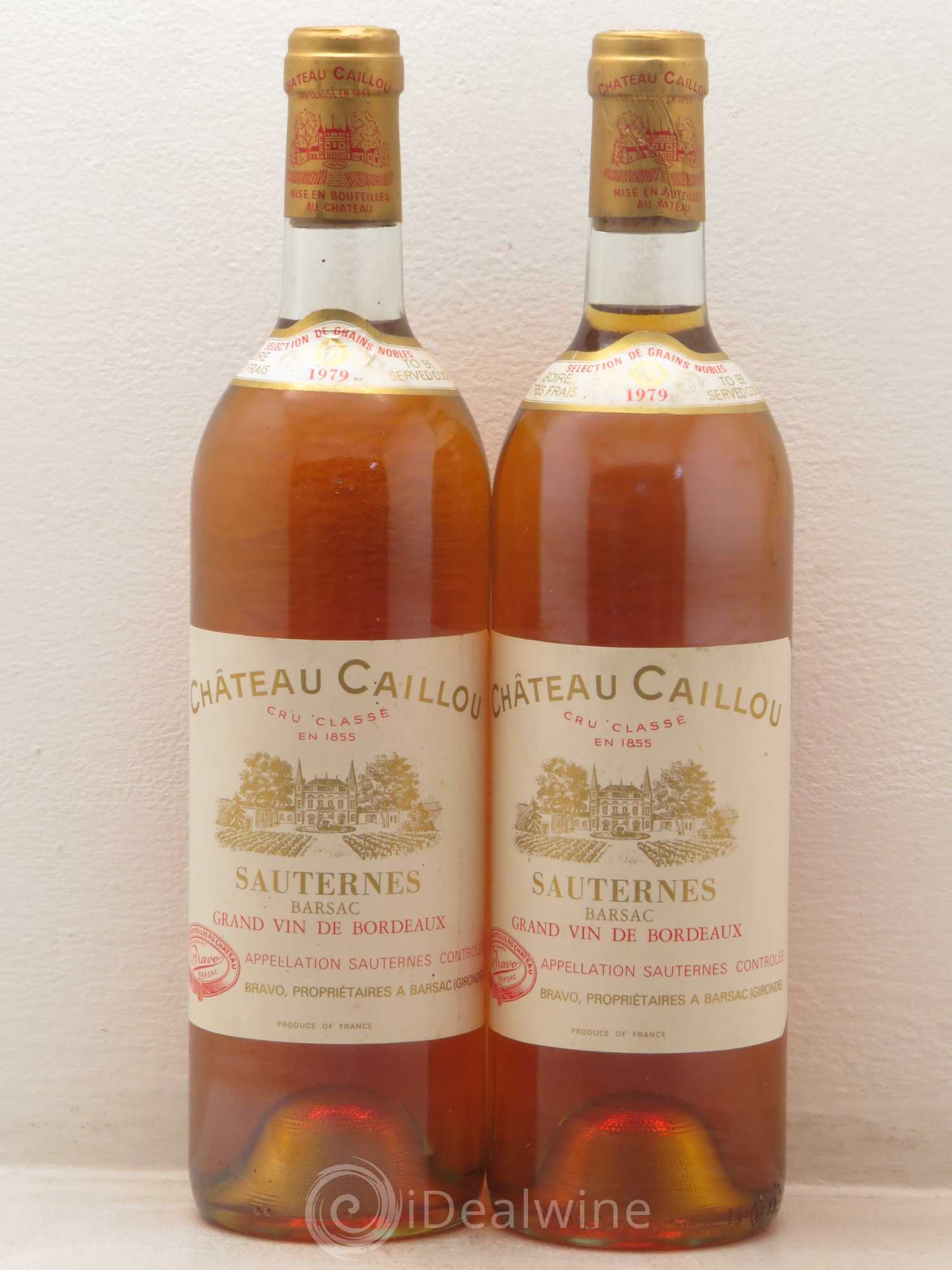 Sauternes Caillou Selection Grains Nobles (sans prix de réserve) 1979 - Lotto di 2 bottiglie - 0