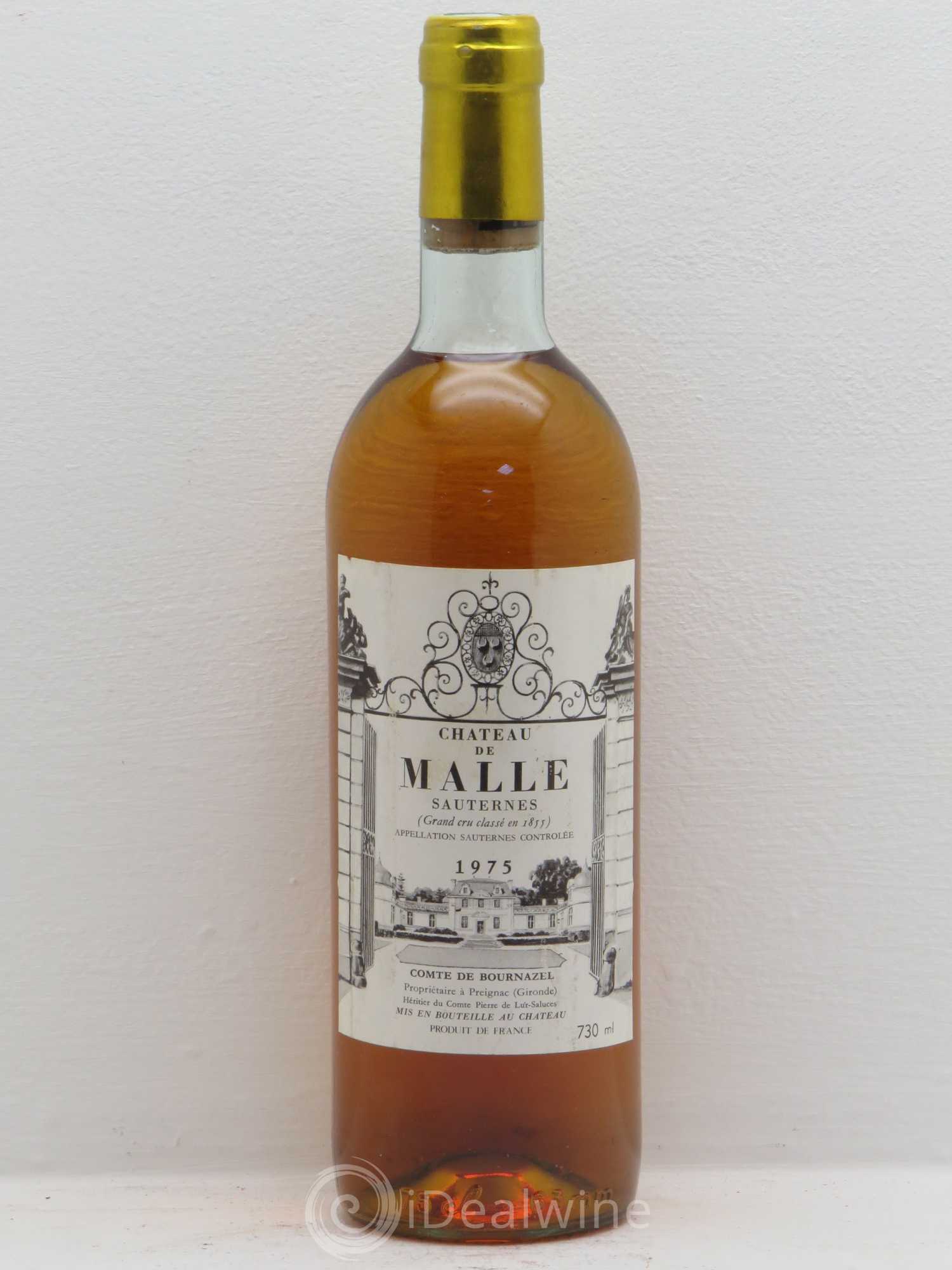 Château de Malle 2ème Grand Cru Classé 1975 - Lotto di 1 bottiglia - 0
