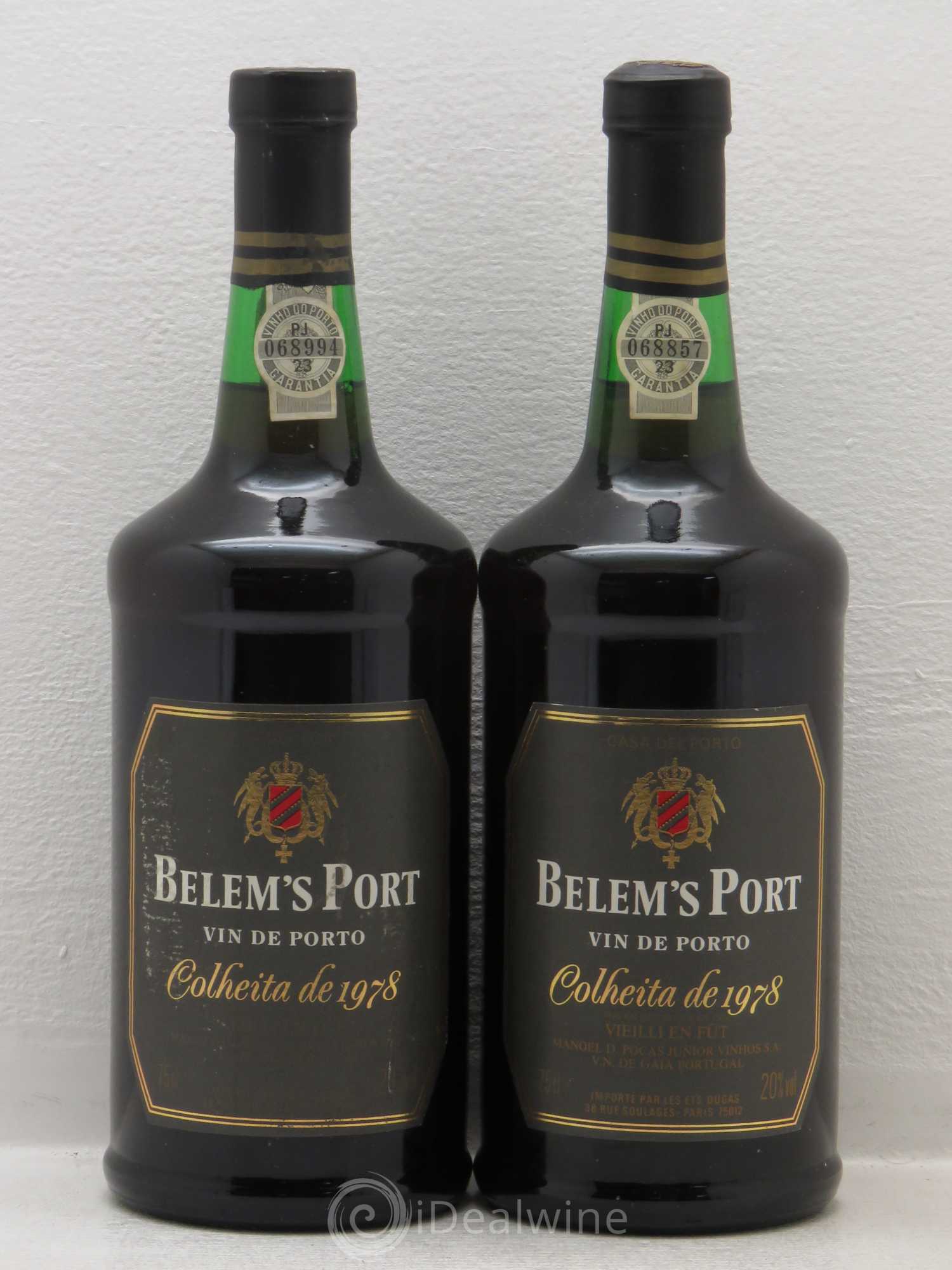 Porto Colheita Belem's Dugas Importateur (sans prix de reserve) 1978 - Posten von 2 Flaschen - 0