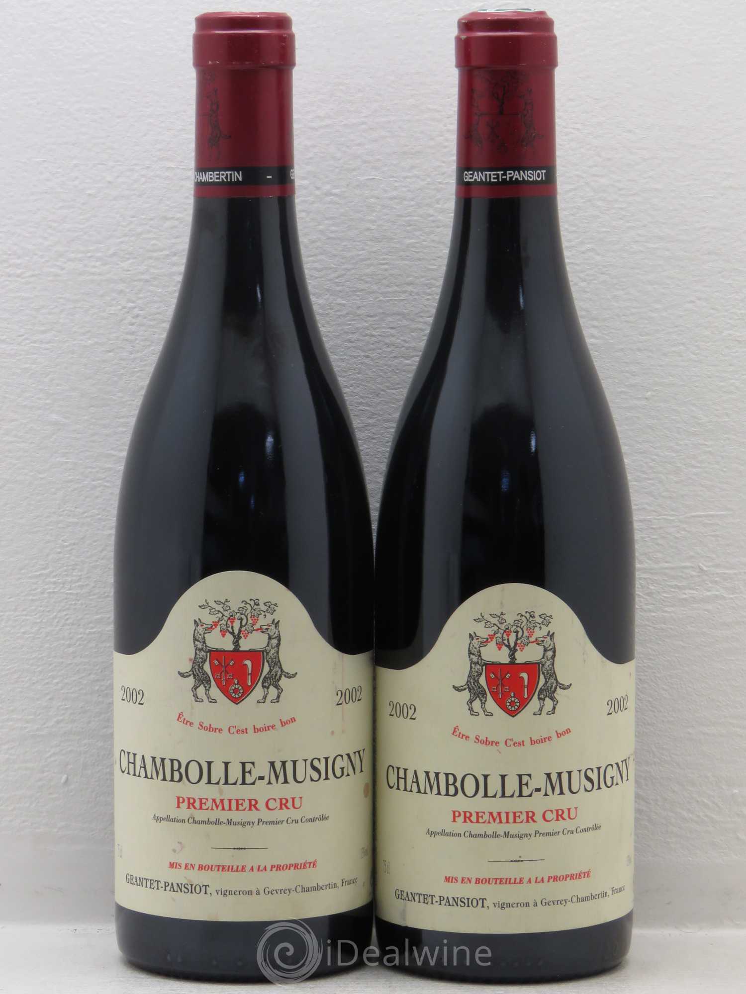 Chambolle-Musigny 1er Cru Geantet-Pansiot 2002 - Posten von 2 Flaschen - 0