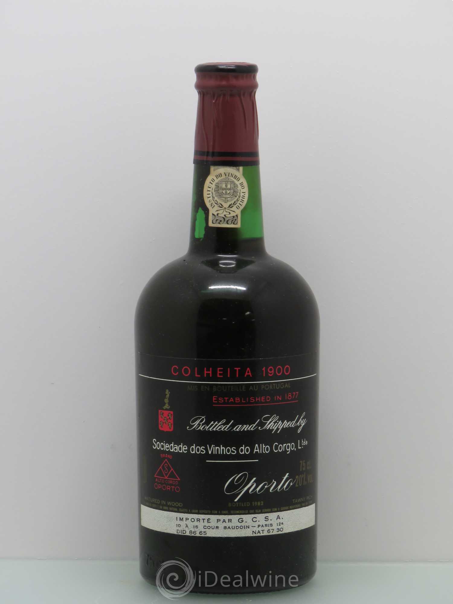 Porto Alto Corgo Tawny Colheita 1900 - embouteillé en 1982 1900 - Posten von 1 Flasche - 0