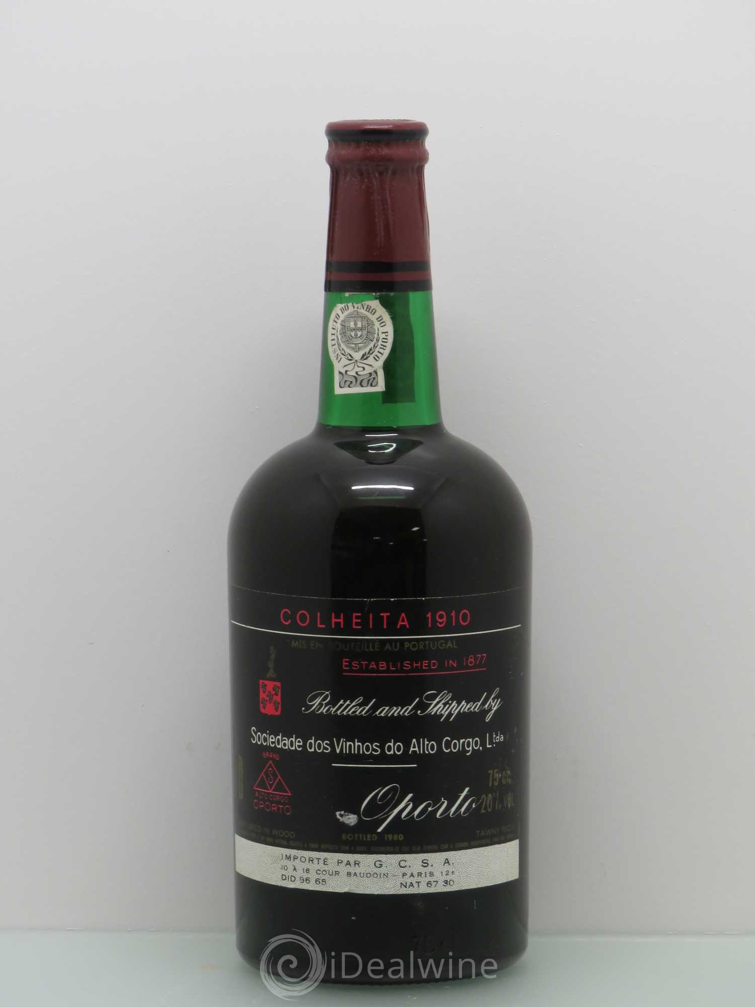 Porto Alto Corgo Tawny Colheita 1910 - embouteillé 1980 1910 - Posten von 1 Flasche - 0