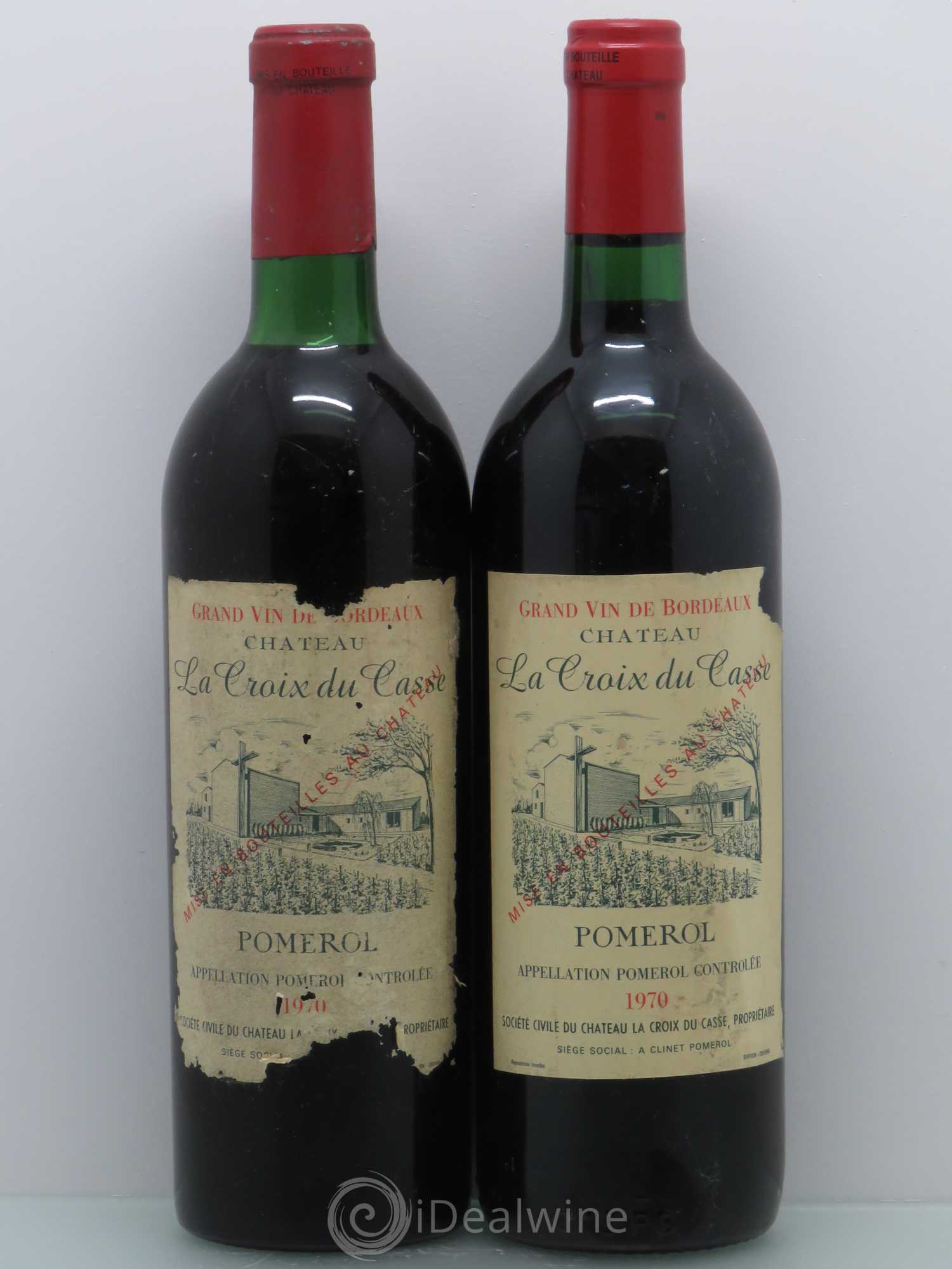 Château la Croix du Casse (sans prix de réserve) 1970 - Lot de 2 bouteilles - 0