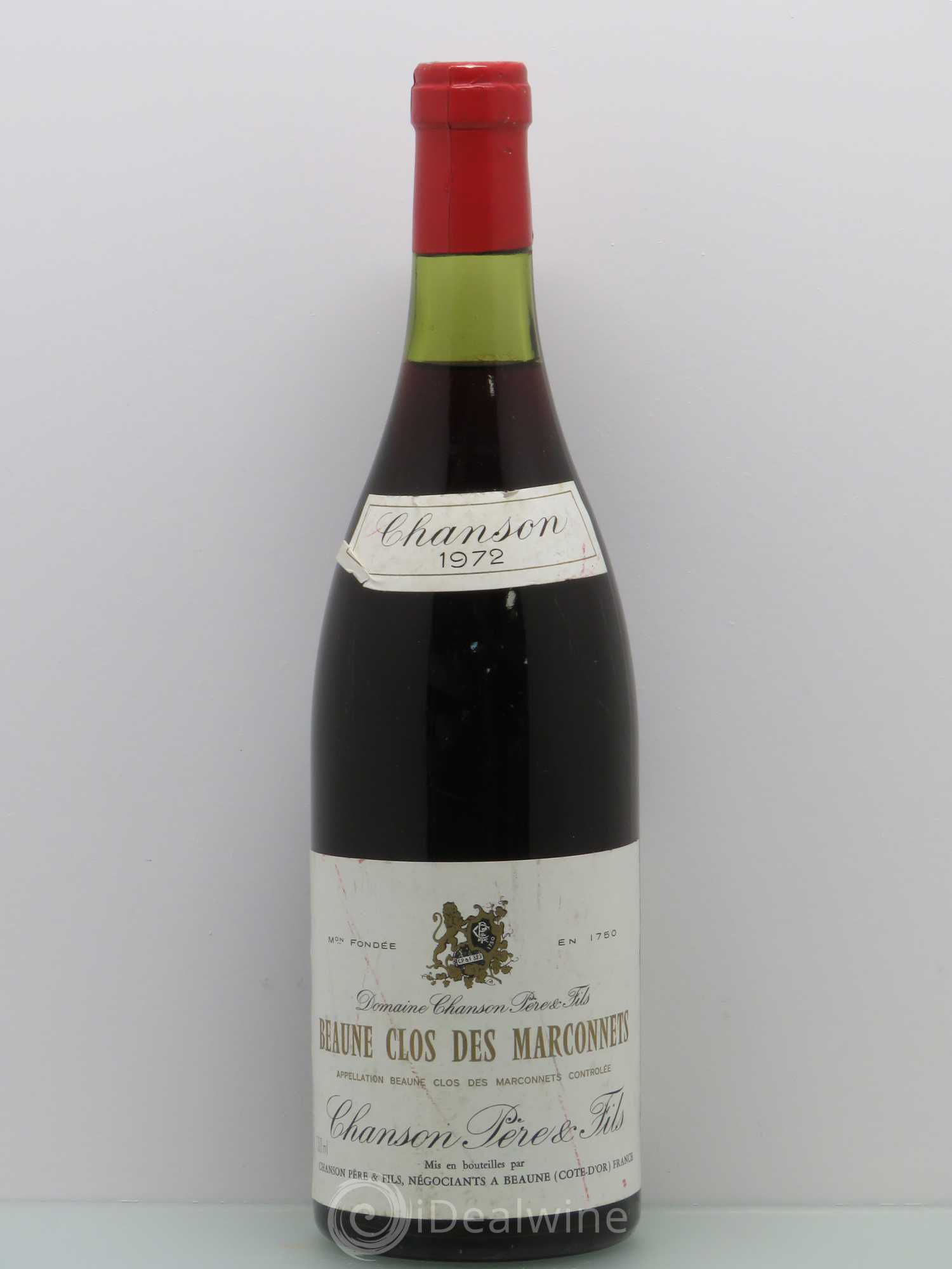 Beaune 1er Cru Clos Des Marconnets Maison Chanson (sans prix de réserve) 1972 - Posten von 1 Flasche - 0