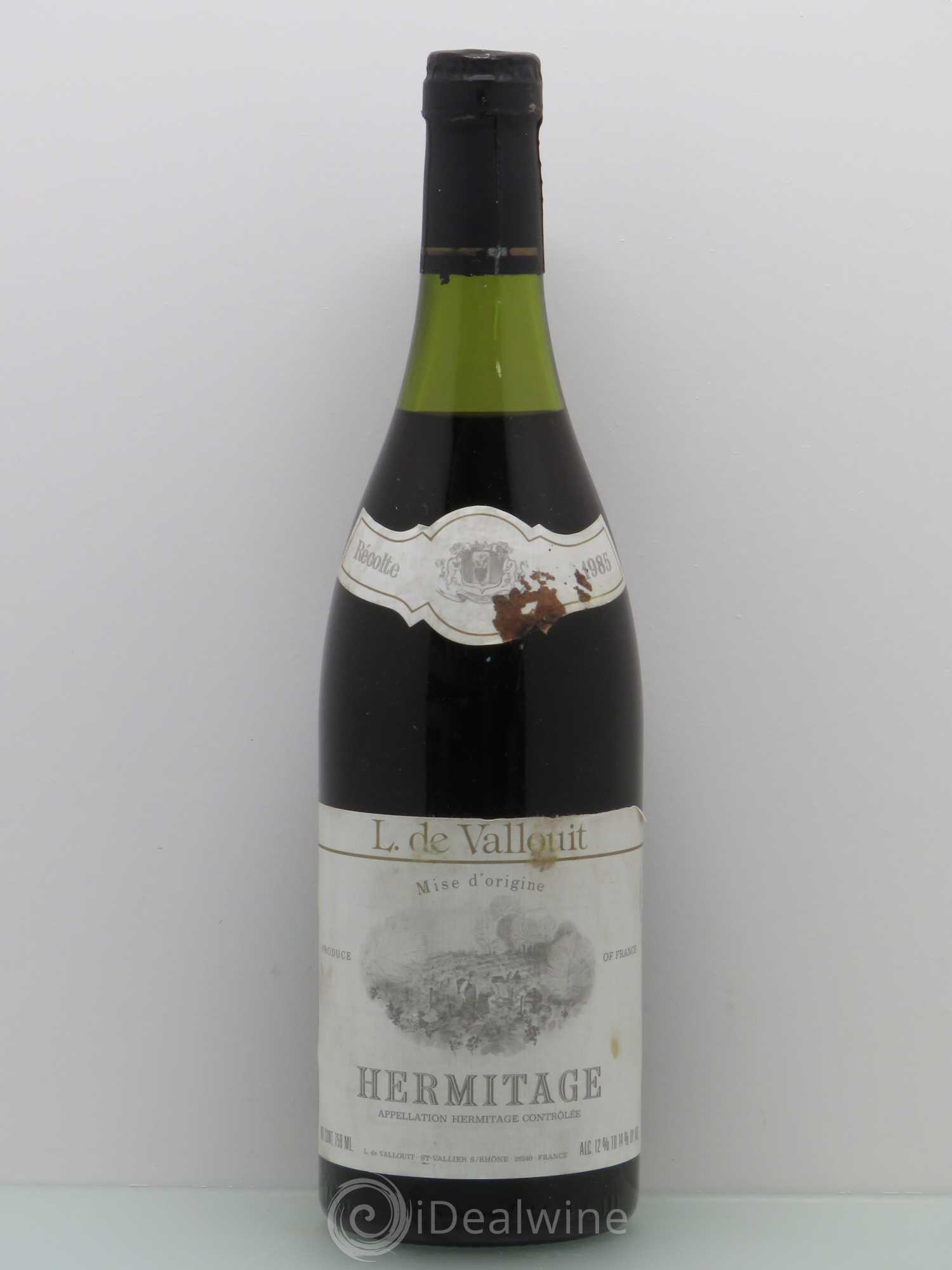 Hermitage L De Vallouit (sans prix de réserve) 1985 - Posten von 1 Flasche - 0